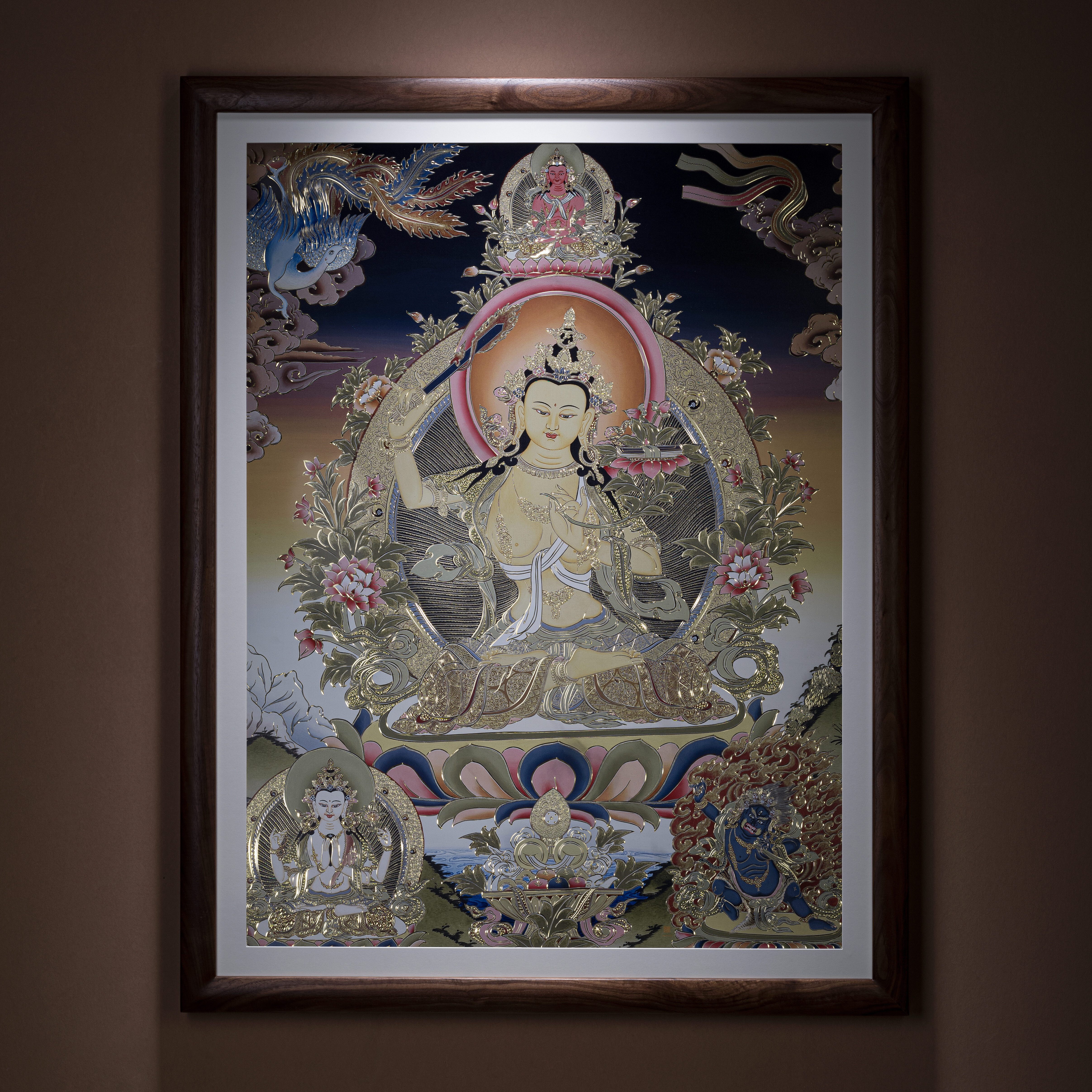 唐卡 文殊菩薩之二 (銅雕畫)