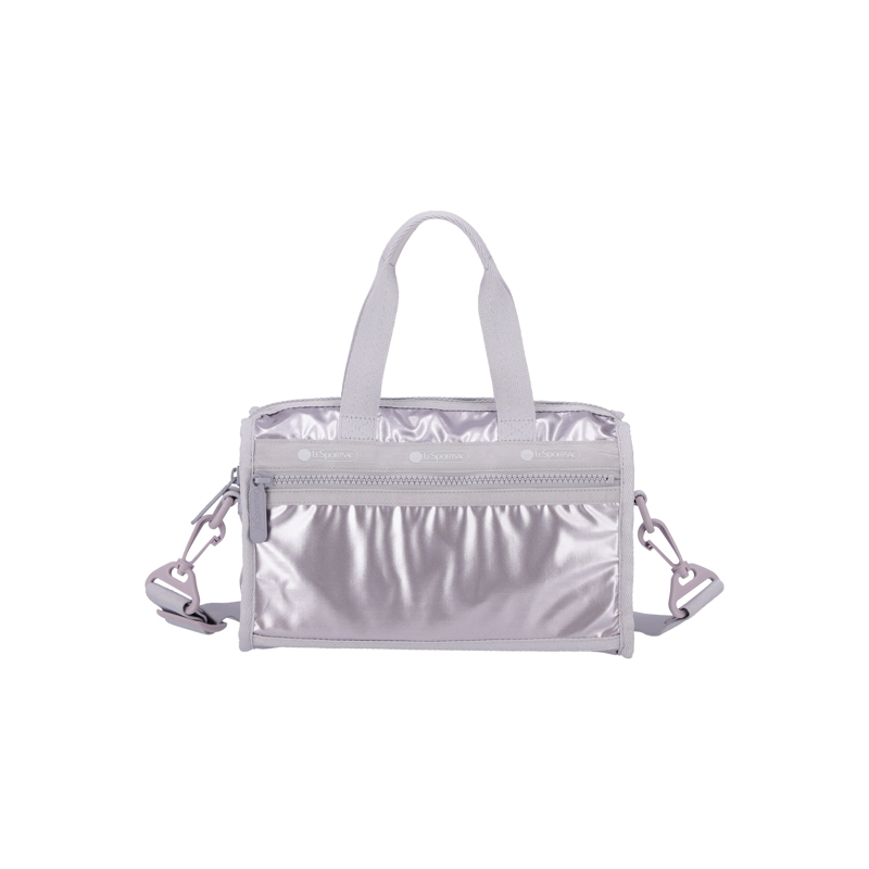 迷你波士頓斜背包 (SILVER LILAC SHINE)