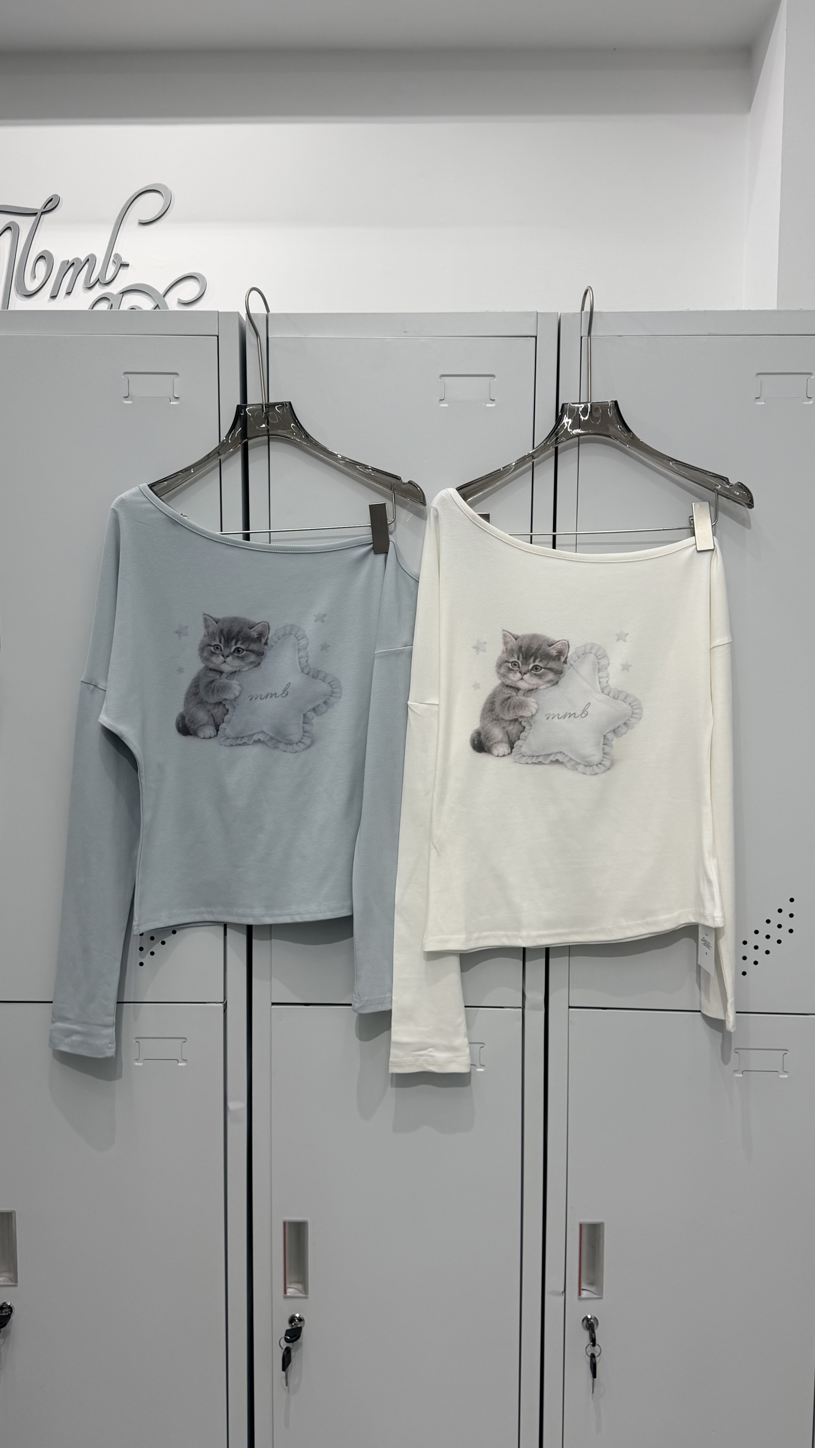 mmb小貓星星枕頭長tee