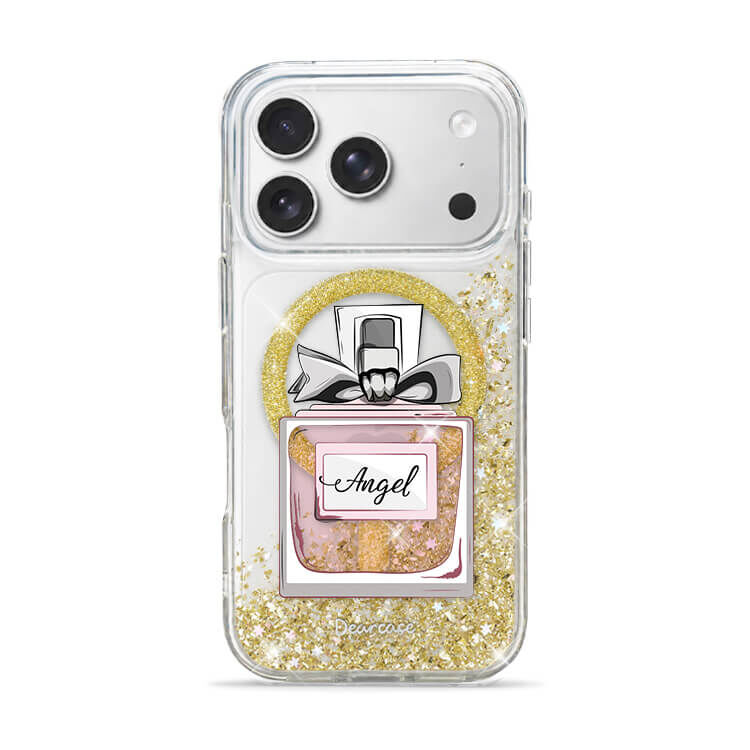 女士淡香 香檳金貝拉殼 (MagSafe) - (訂製名字) iPhone客製化手機殼