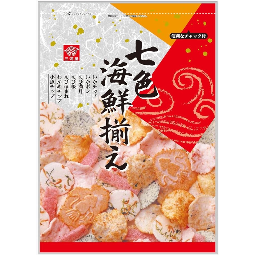 日本 三和屋 三河屋 七味 海鮮 蝦餅 米果 125g
