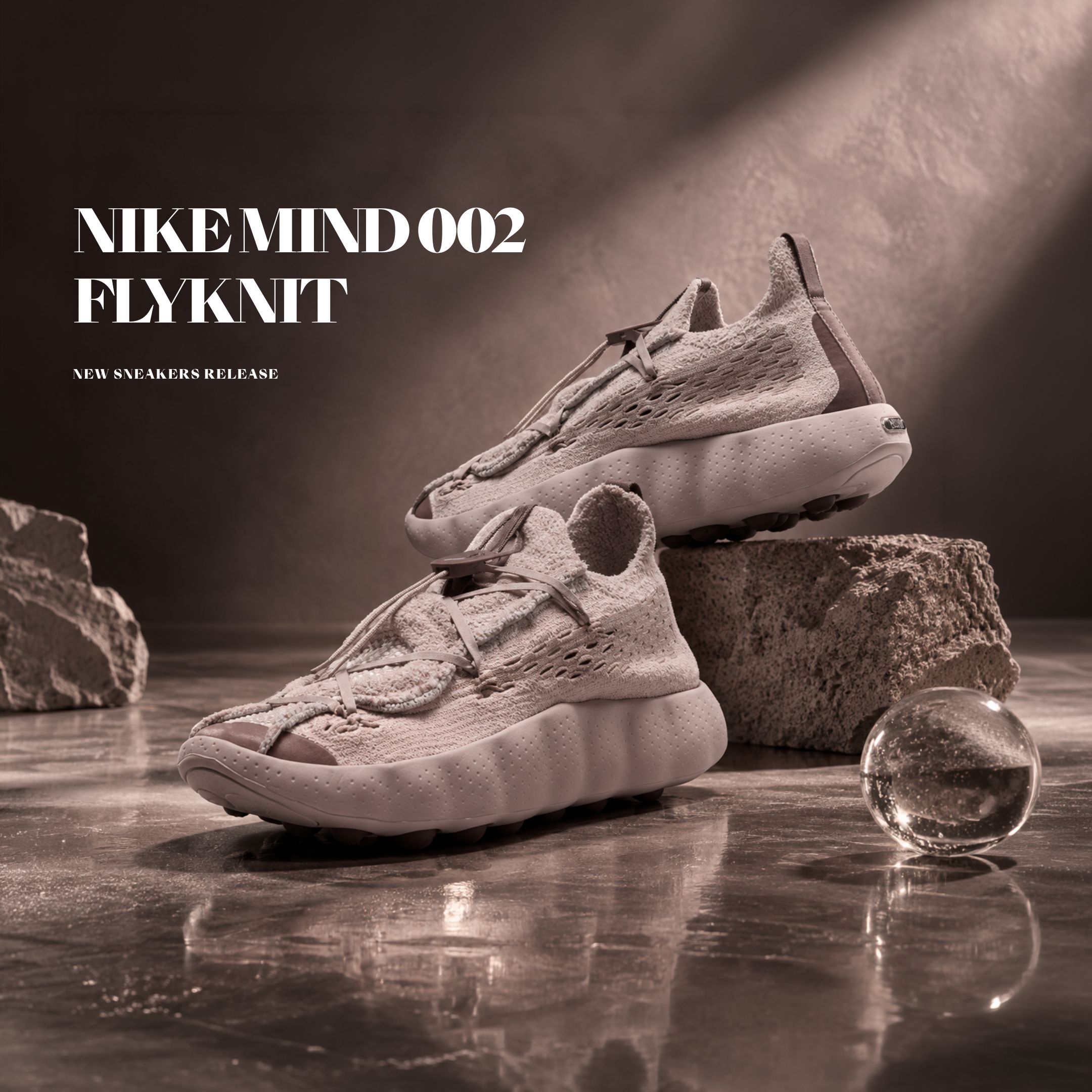 NICEDAY 代購 Nike Mind 002 Flyknit 紅豆 沙紅色 砂色 煙粉 淡粉 按摩 灰粉 IR2176-100
