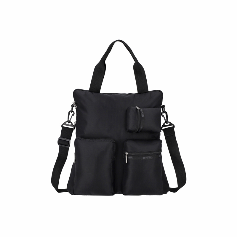 多口袋直式托特包 (RECYCLED BLACK)