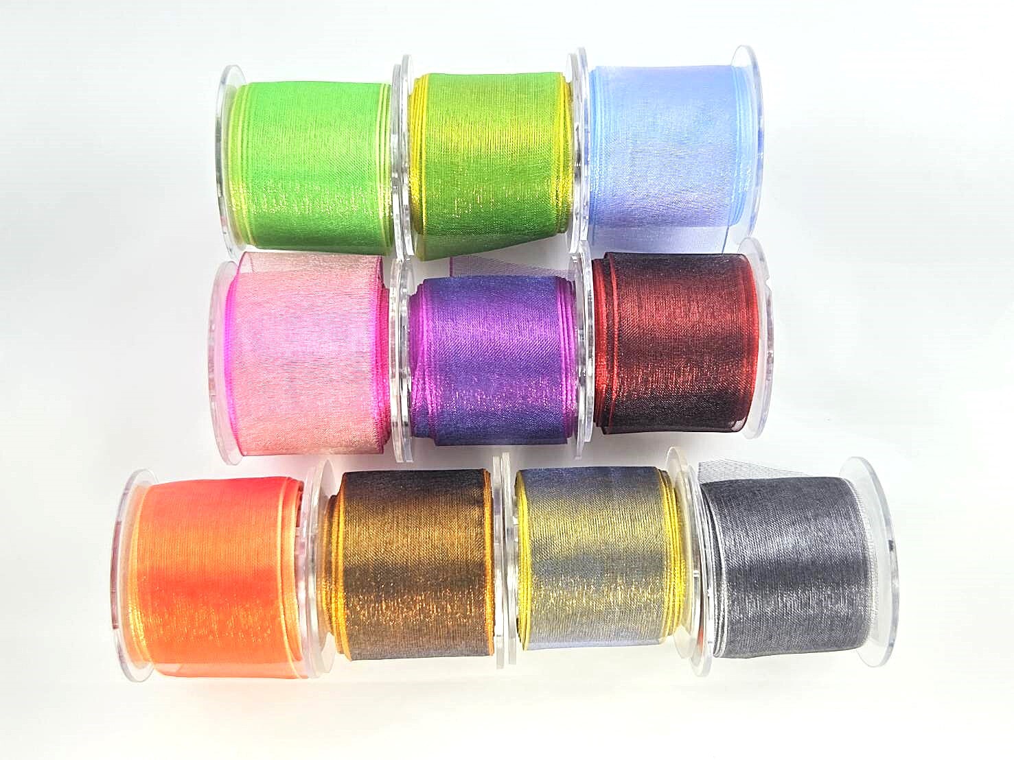 Ultra Sheer Two-Tone Shimmer Organza / 38mm / 10 Colors
