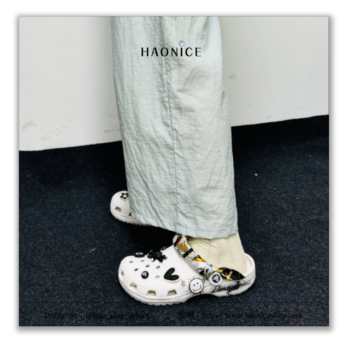 【HAO NICE】國外限定款🎨Crocs Classic clog 塗鴉笑臉 街頭潮流風格 洞洞鞋 拖鞋 休閒鞋