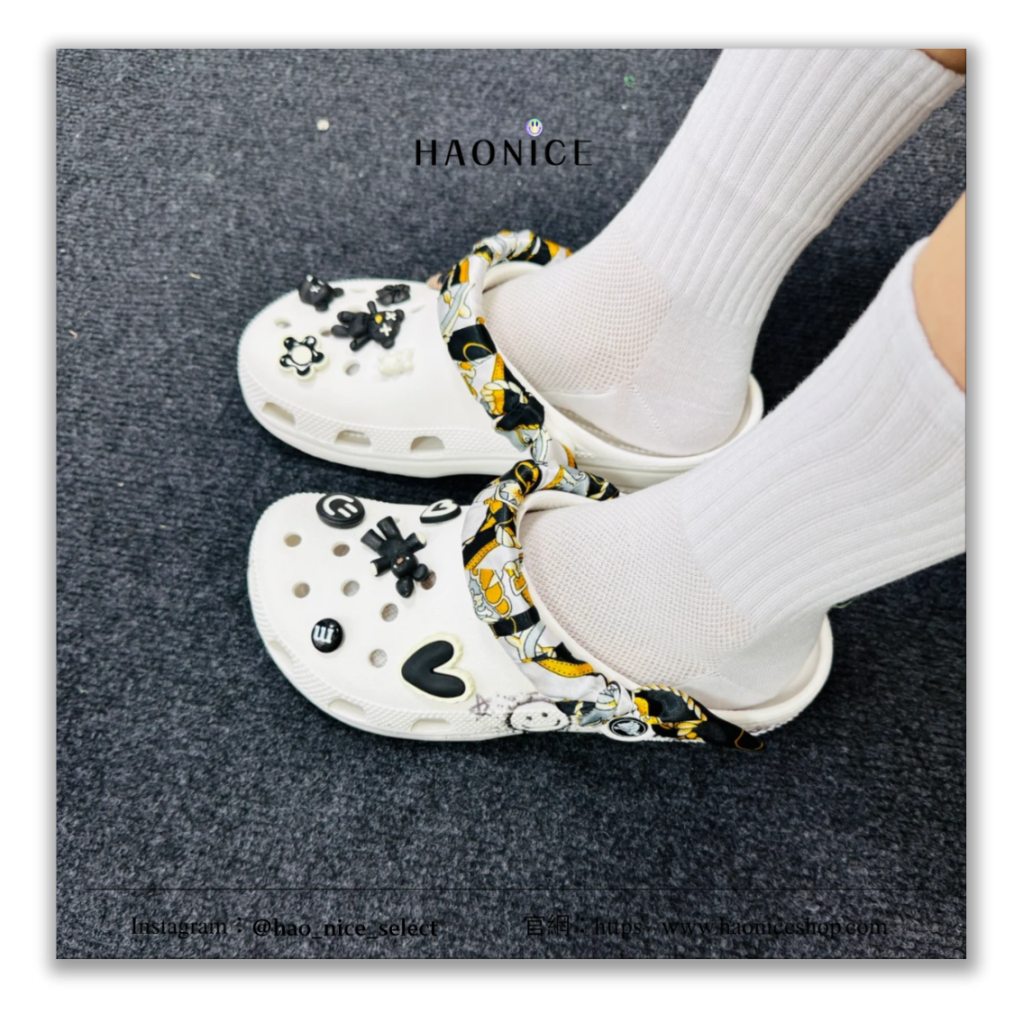 【HAO NICE】國外限定款🎨Crocs Classic clog 塗鴉笑臉 街頭潮流風格 洞洞鞋 拖鞋 休閒鞋