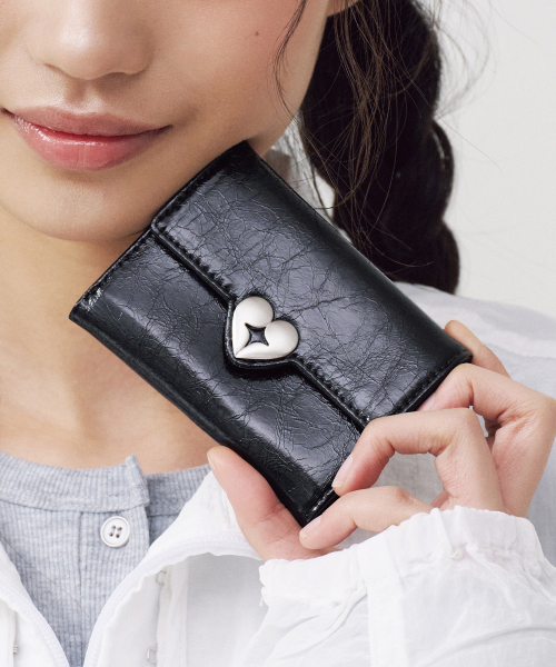 《現貨》FENNEC HEARTY FLAP WALLET - BLACK