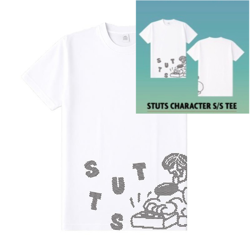 STUTS CHARACTER S/S TEE（白 L / XL）