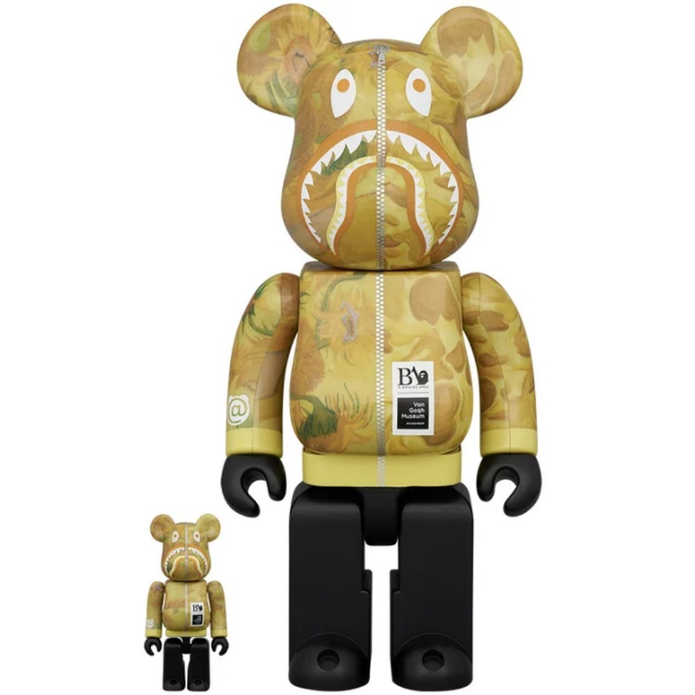 BAPE(R) × Van Gogh Museum Sunflowers SHARK 100％ & 400％ BE@RBRICK