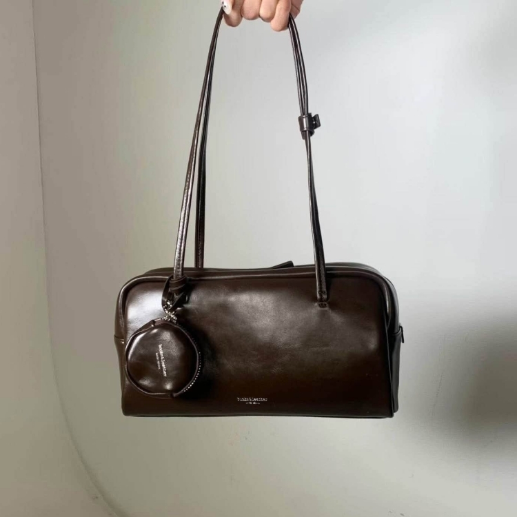 韓國 Bucks and Leather 真牛皮吐司包 亮面棕
