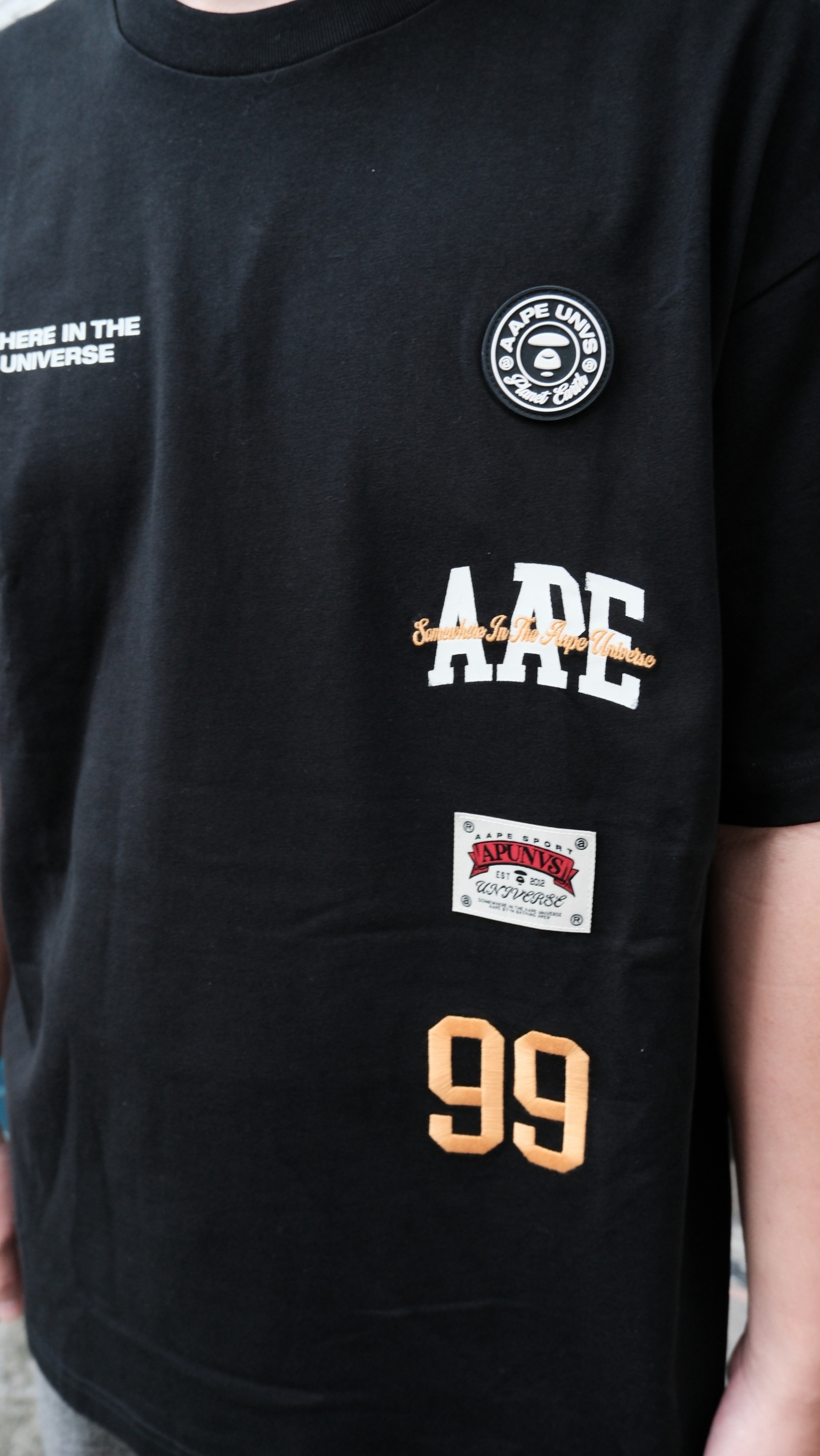 AAPE AAPEUNVS 字母數字刺繡 短Tee AAPTEM1850XXQ 1850