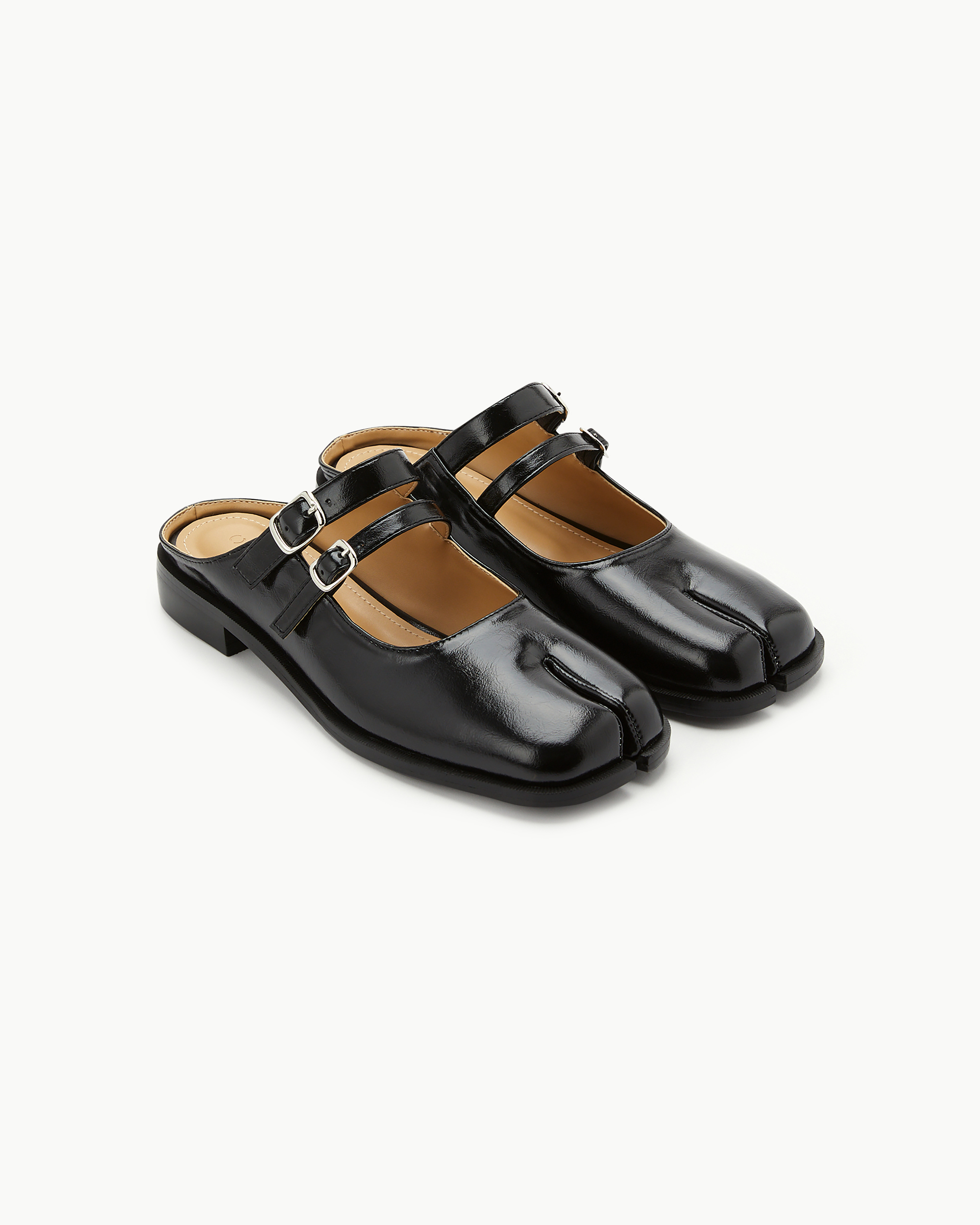 Paes Double Buckle Mule PA-DBM-BL