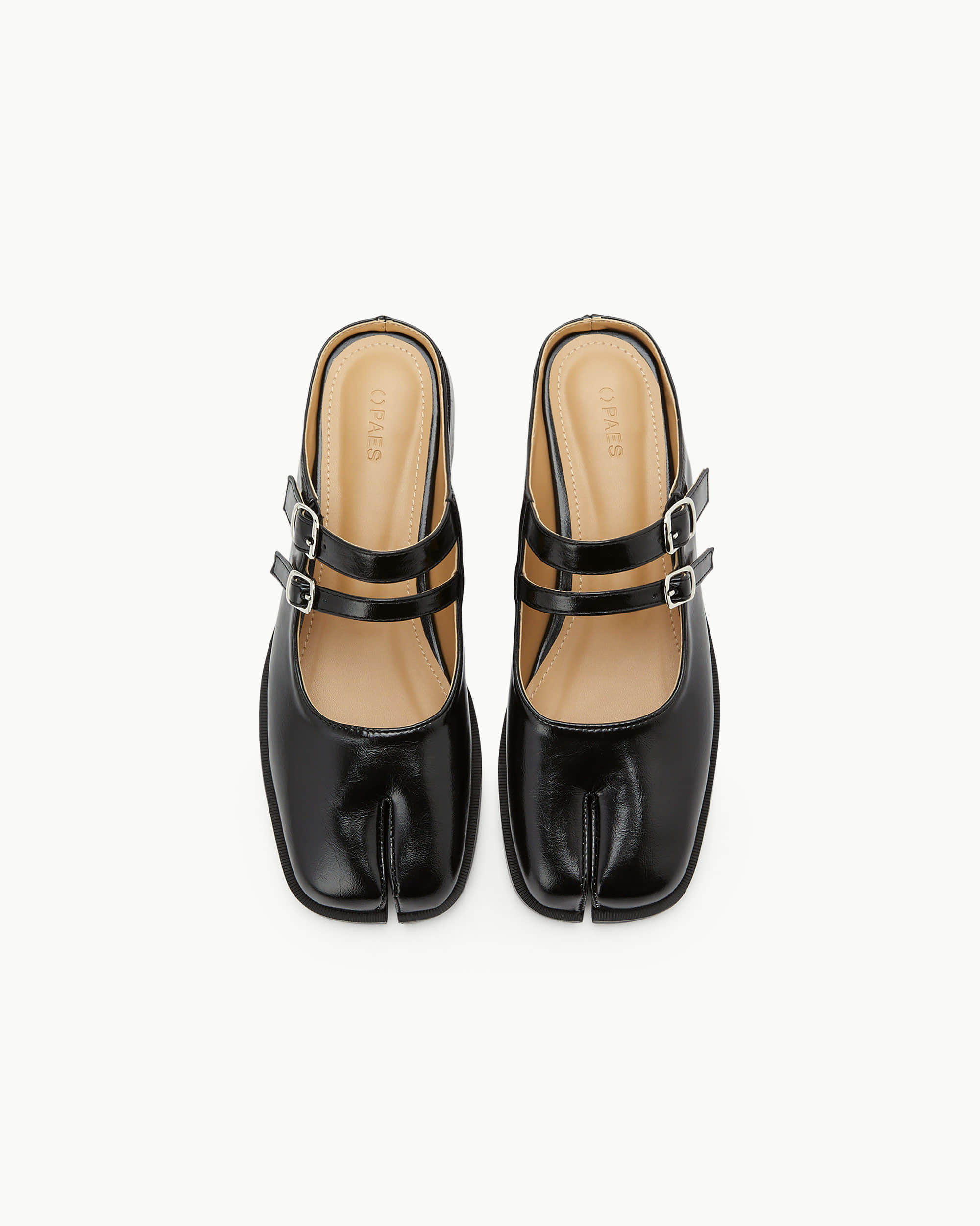 Paes Double Buckle Mule PA-DBM-BL