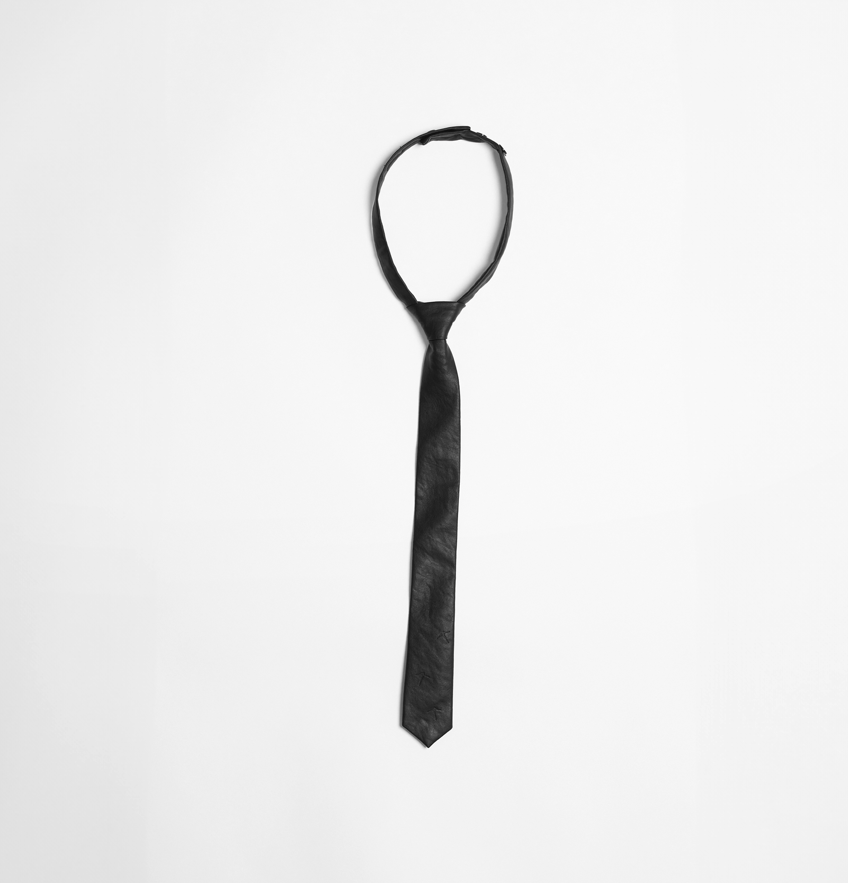 MELSIGN - 合成皮鈕扣領帶 - Black