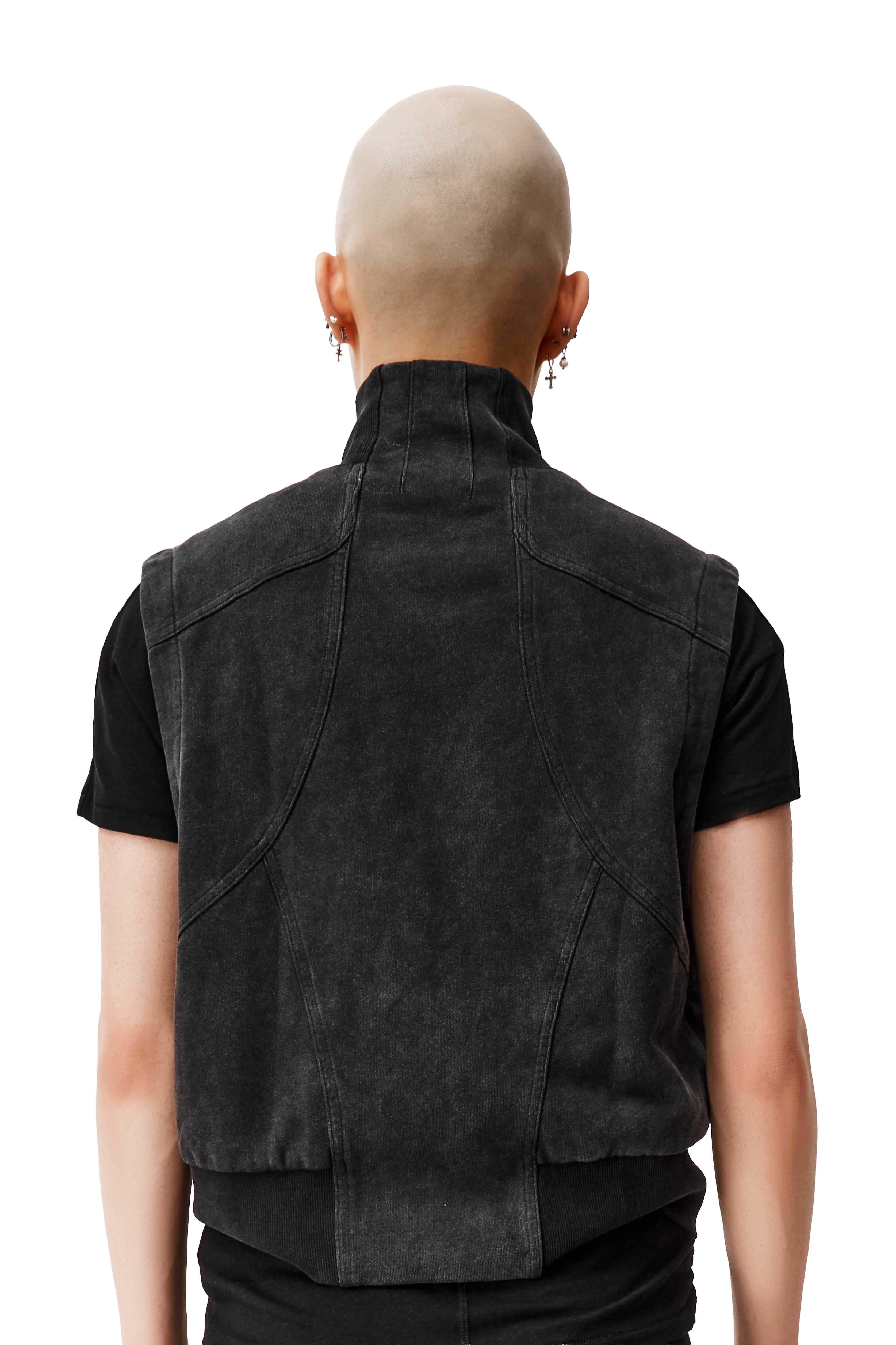 REMIX ''Silent Contour Vest'' (Washed Black)