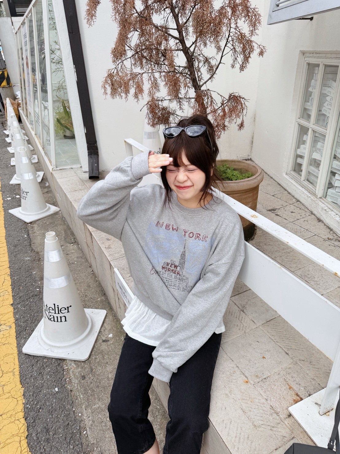 #AK24紐約城市衛衣(灰/深藍)