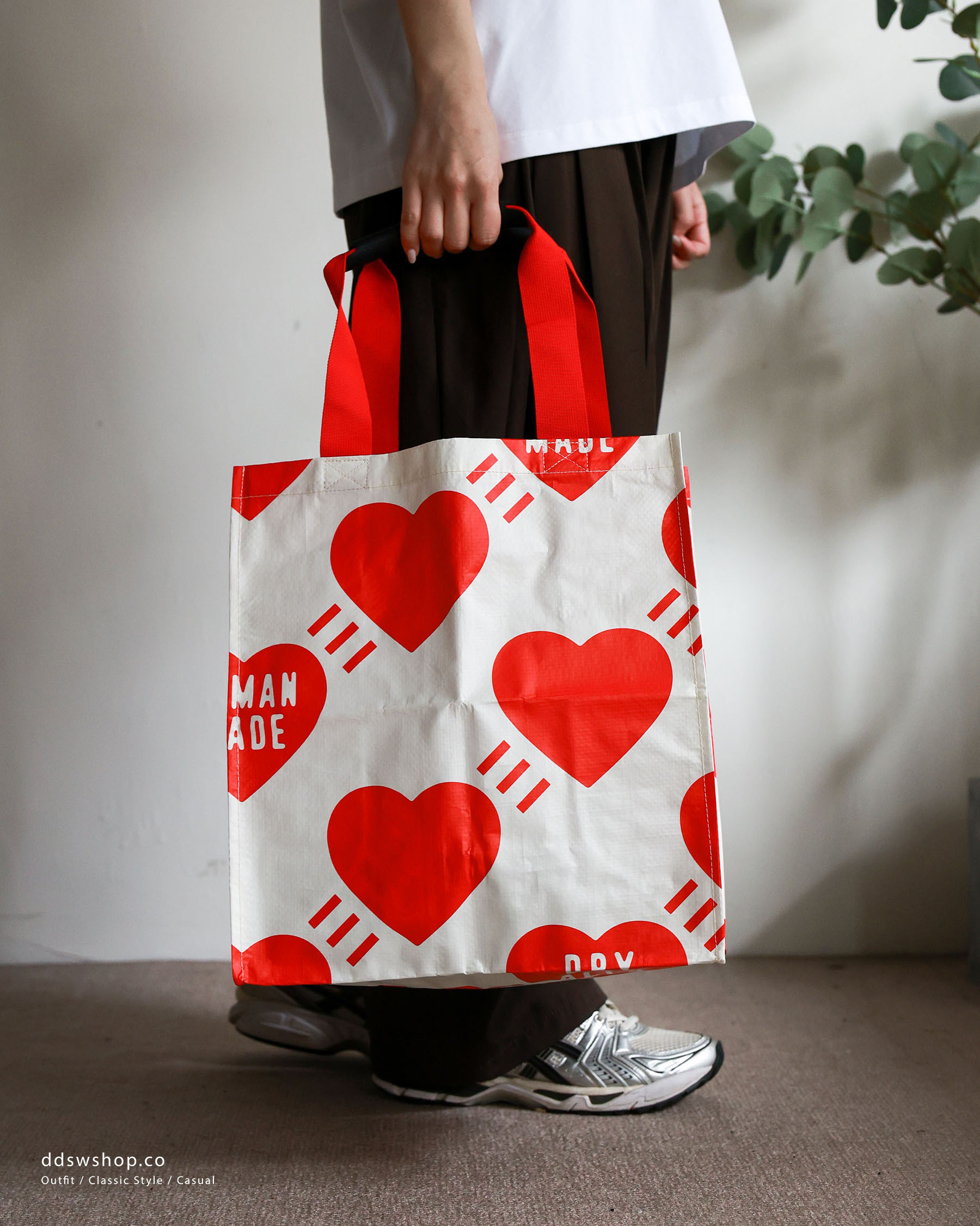 HUMAN MADE HEART SHOPPING BAG 滿版愛心環保購物袋