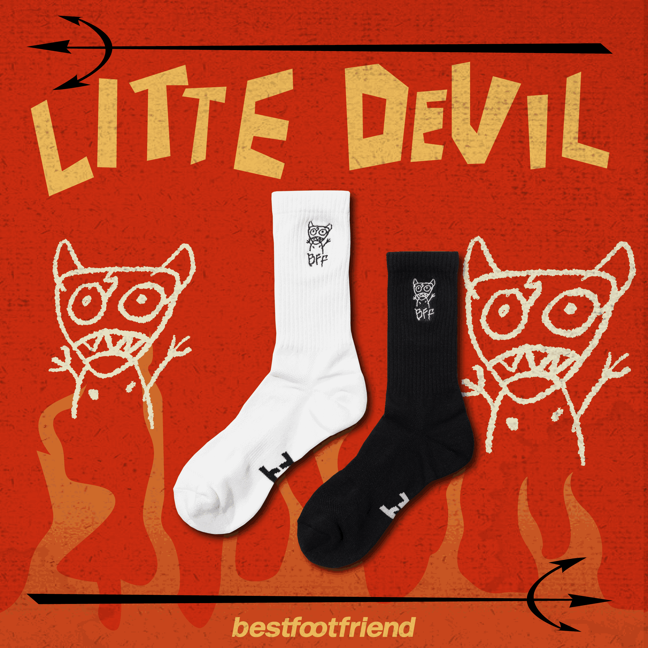 【逢甲 FUZZY】Best Foot Friend Little Devil 小惡魔 BFF 襪子 BF24005
