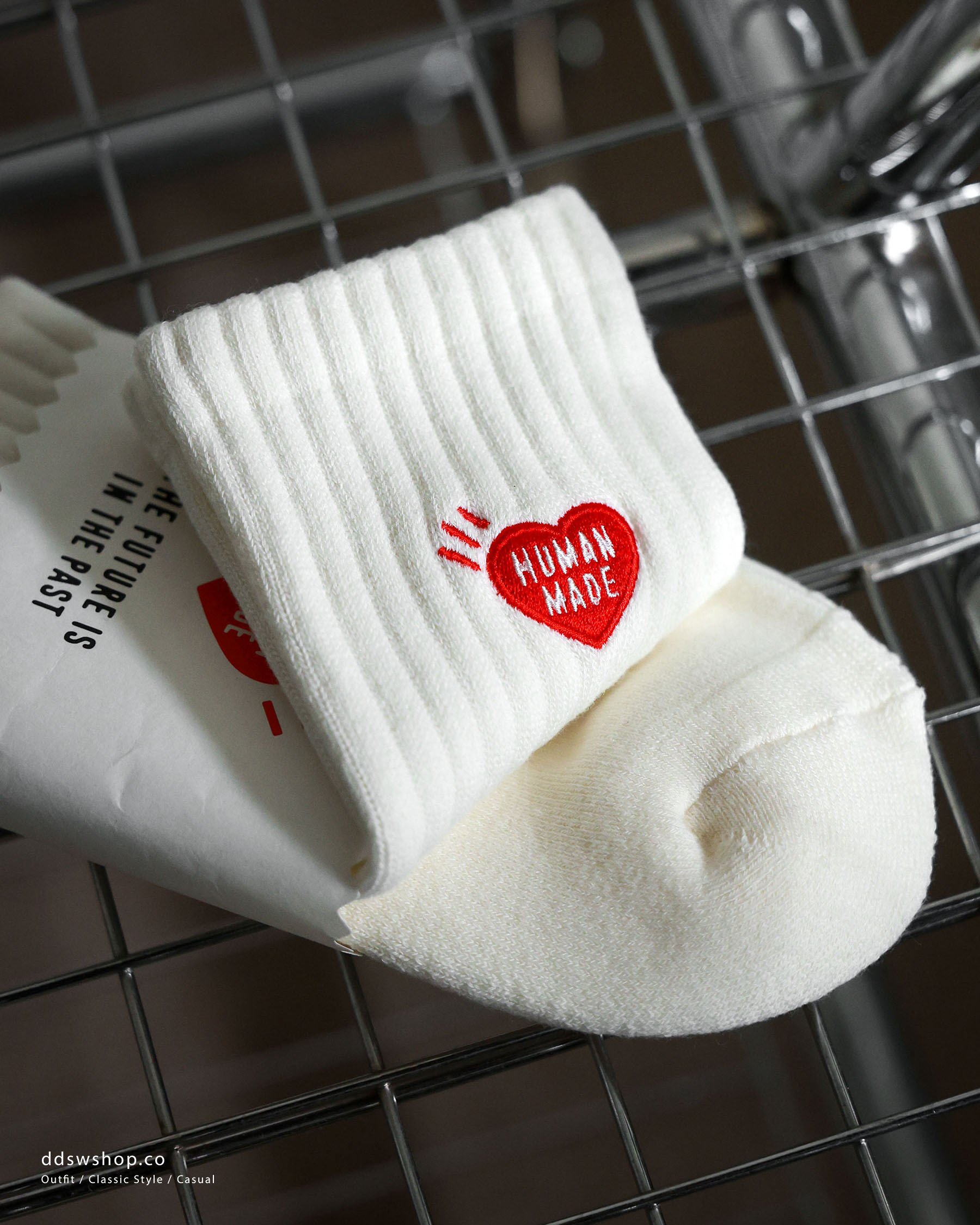 HUMAN MADE PILE SHORT SOCKS 紅色刺繡愛心襪子長襪