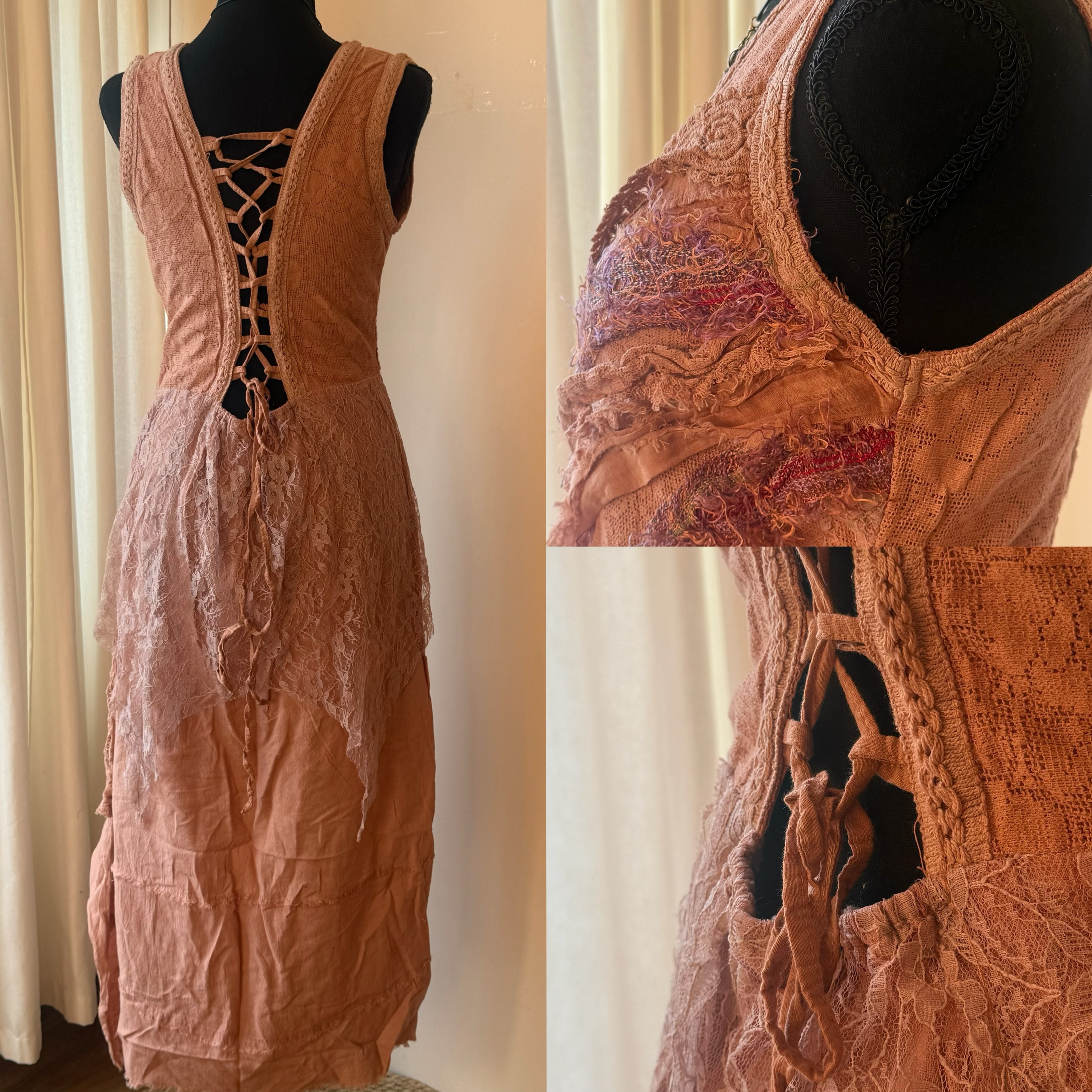 [原石] 尼泊爾手工服飾 植物染服飾 粉色
