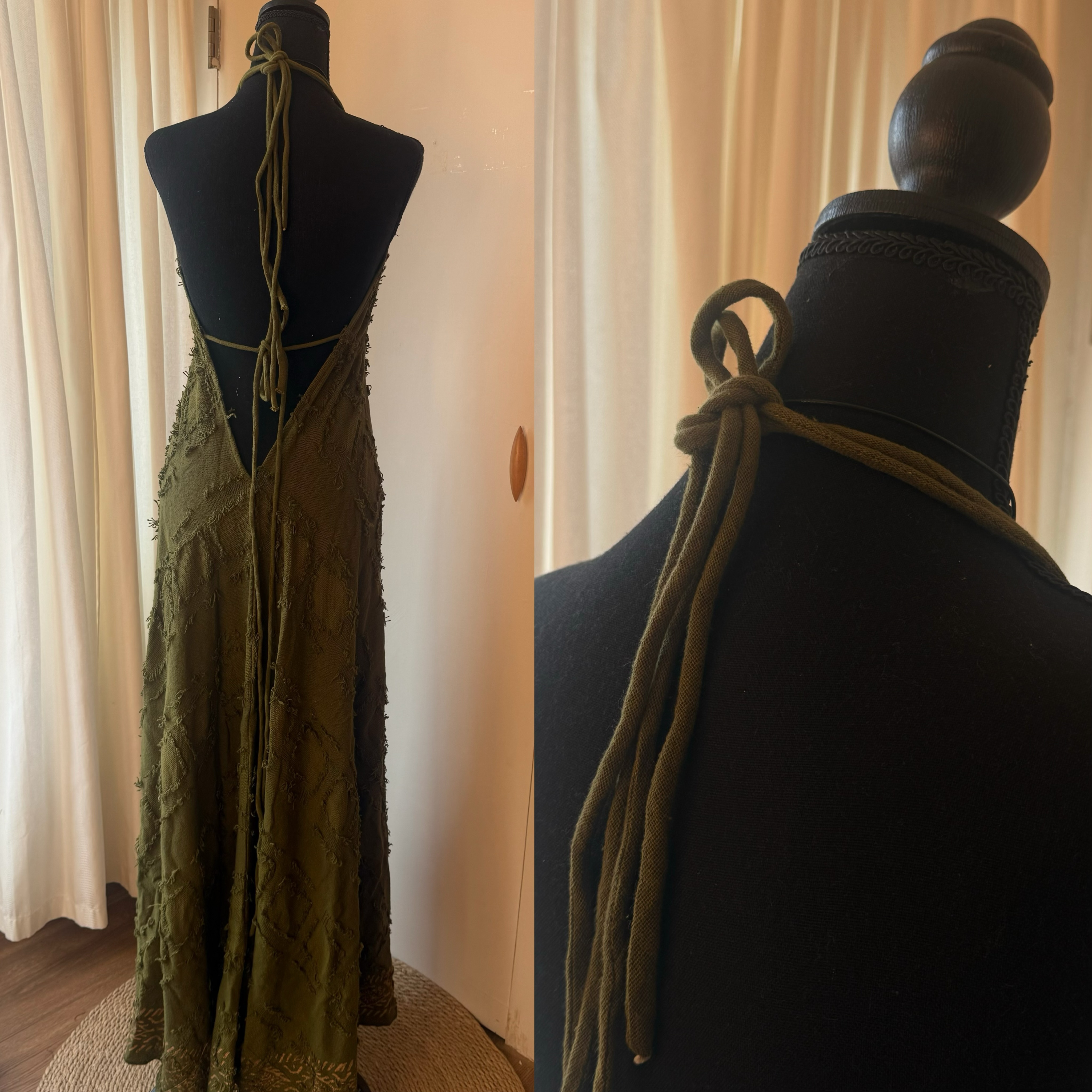 [原石] 尼泊爾手工服飾 植物染服飾 長裙 / 渡假洋裝