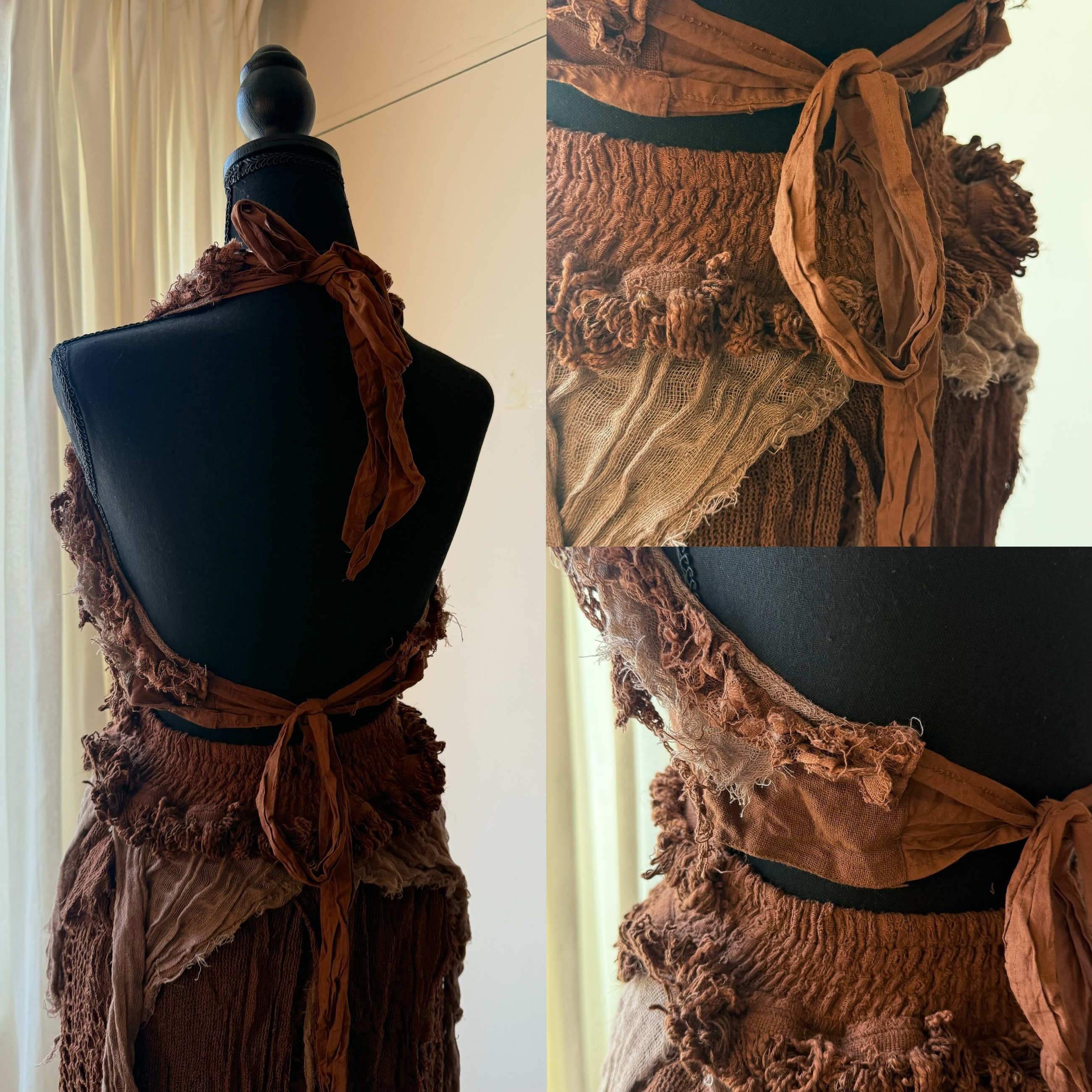 [原石] 尼泊爾手工服飾 植物染服飾 重工服飾 棕色