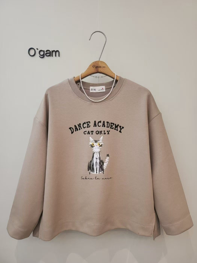 療癒系Dance Academy 貓咪印花長袖T