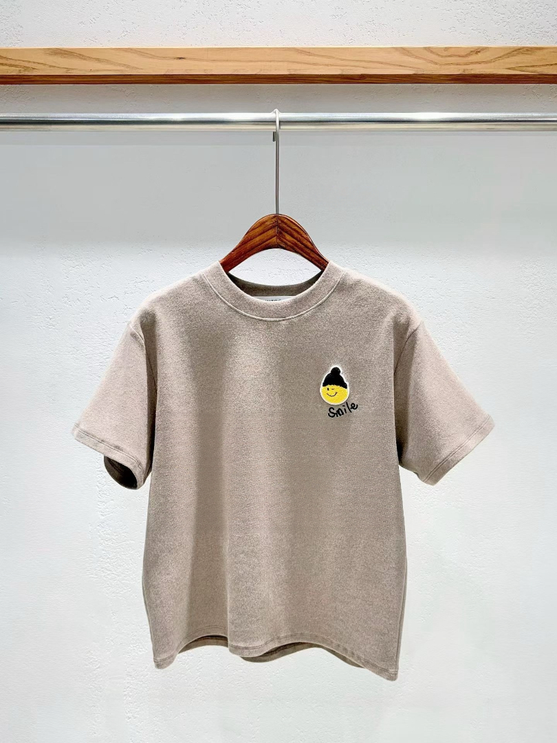 小巧可愛不張揚★Smile小笑臉刺繡棉T