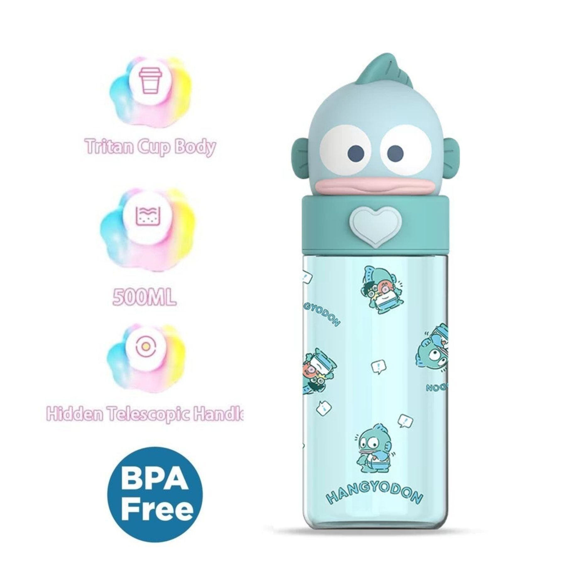 Hangyodon Sanrio 3D water bottle (500ml)