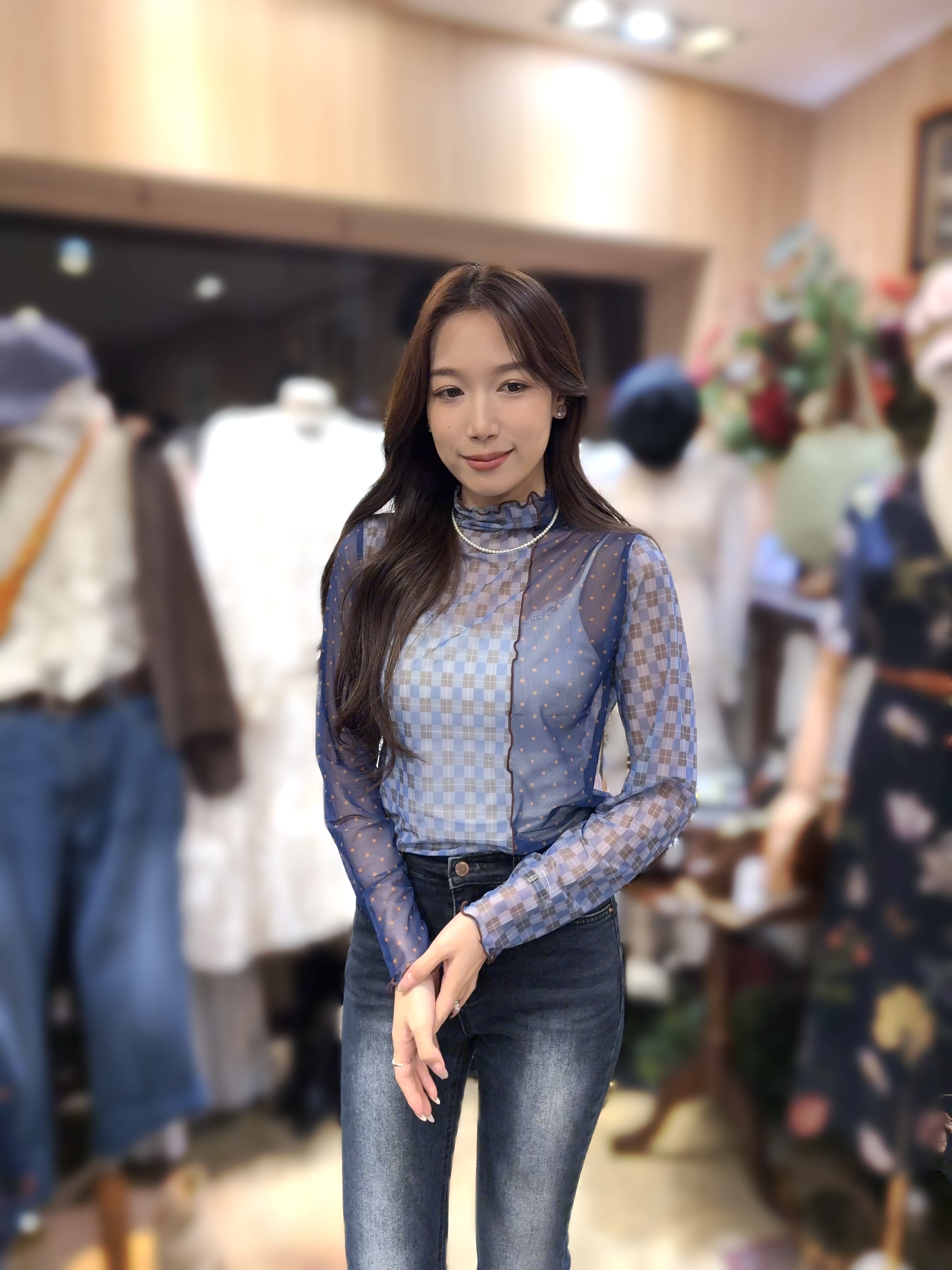 KB149 高質波點拼花上衣 胸 38 -48  長 23    $539 校長價  人氣NO:2🥈