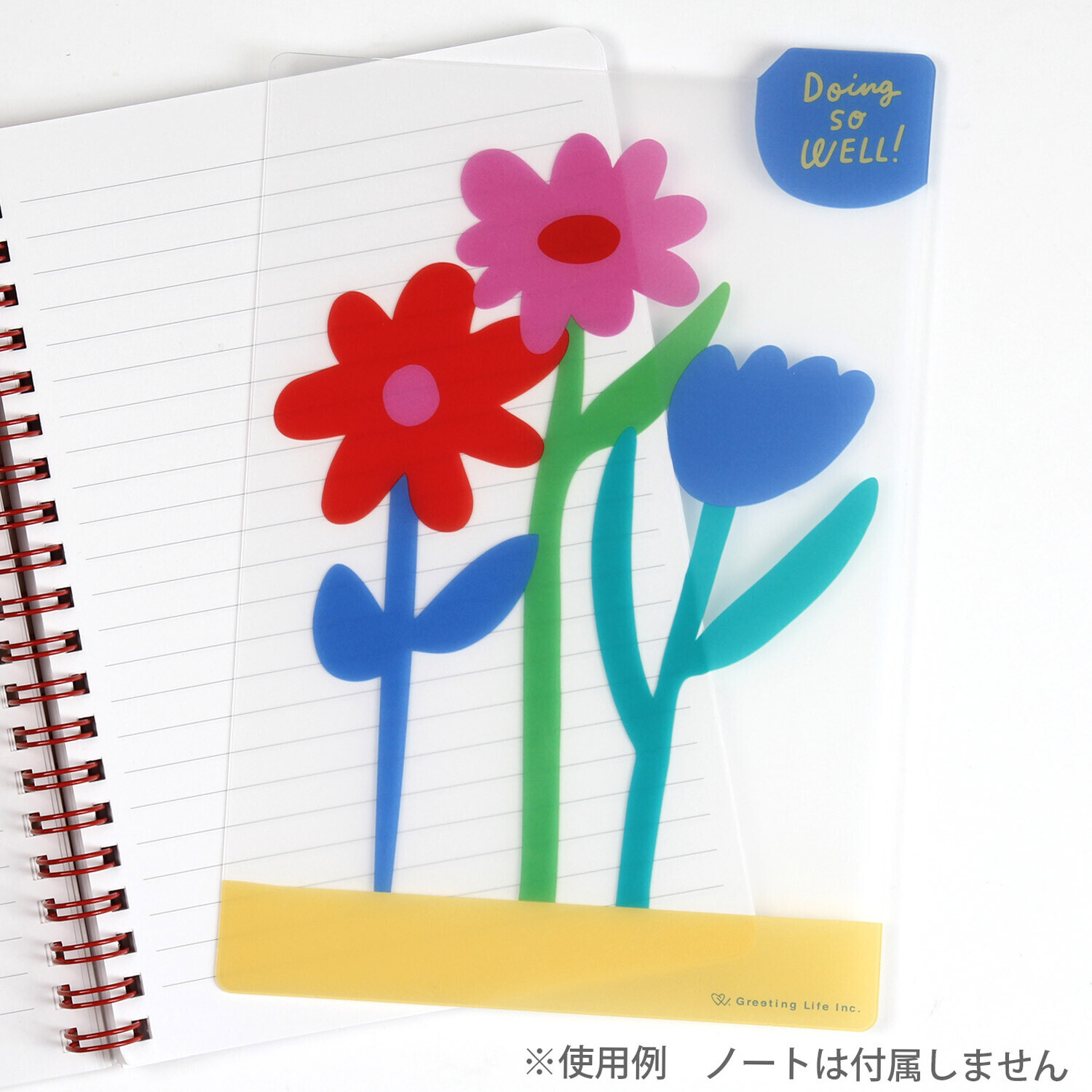 CHIC 花朵 B6 透明手帳墊板 索引書籤｜日本Greeting Life
