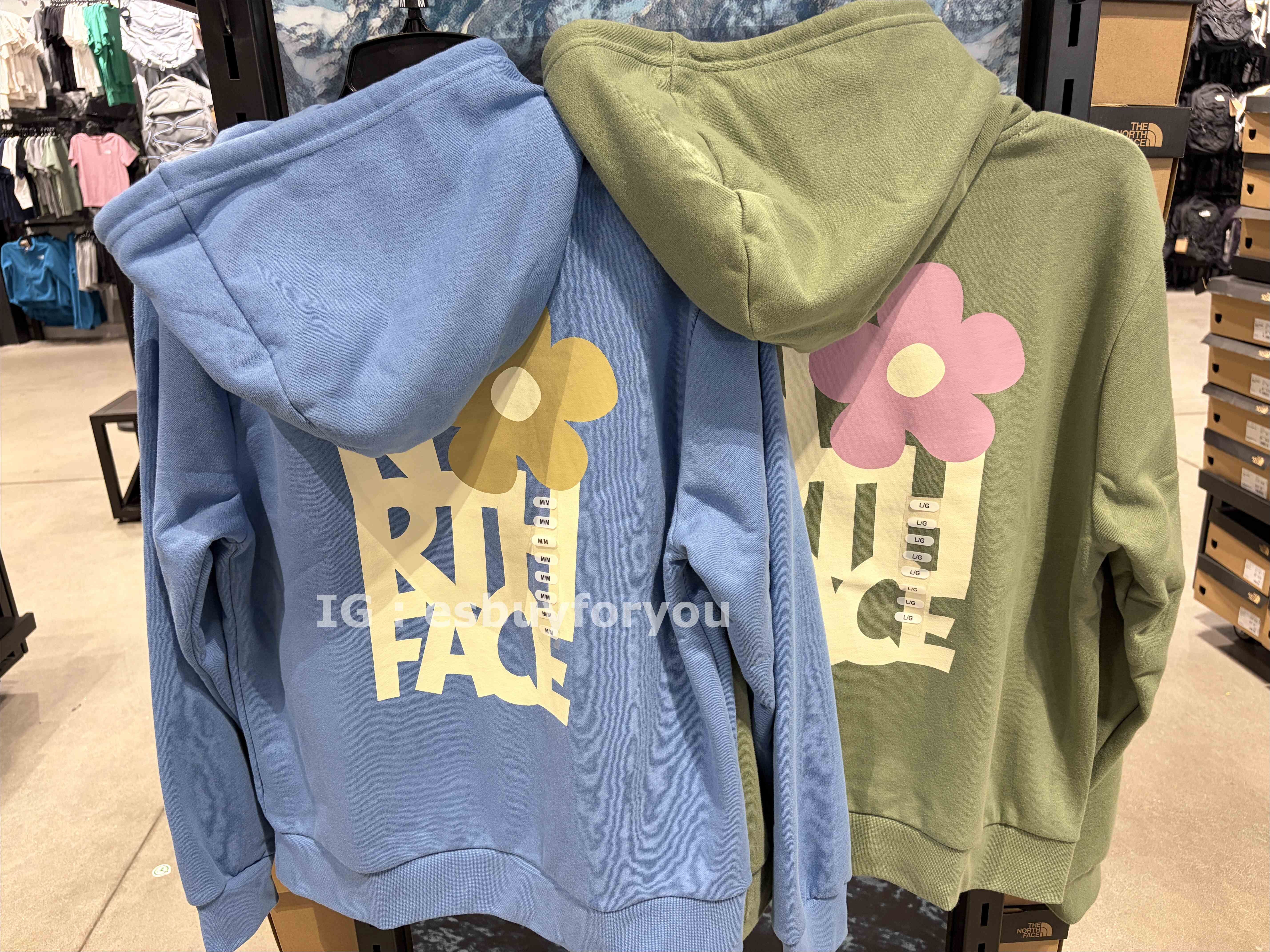 THE NORTH FACE 女大人 花卉造型 正反圖案 刷毛 帽TEE (2色)