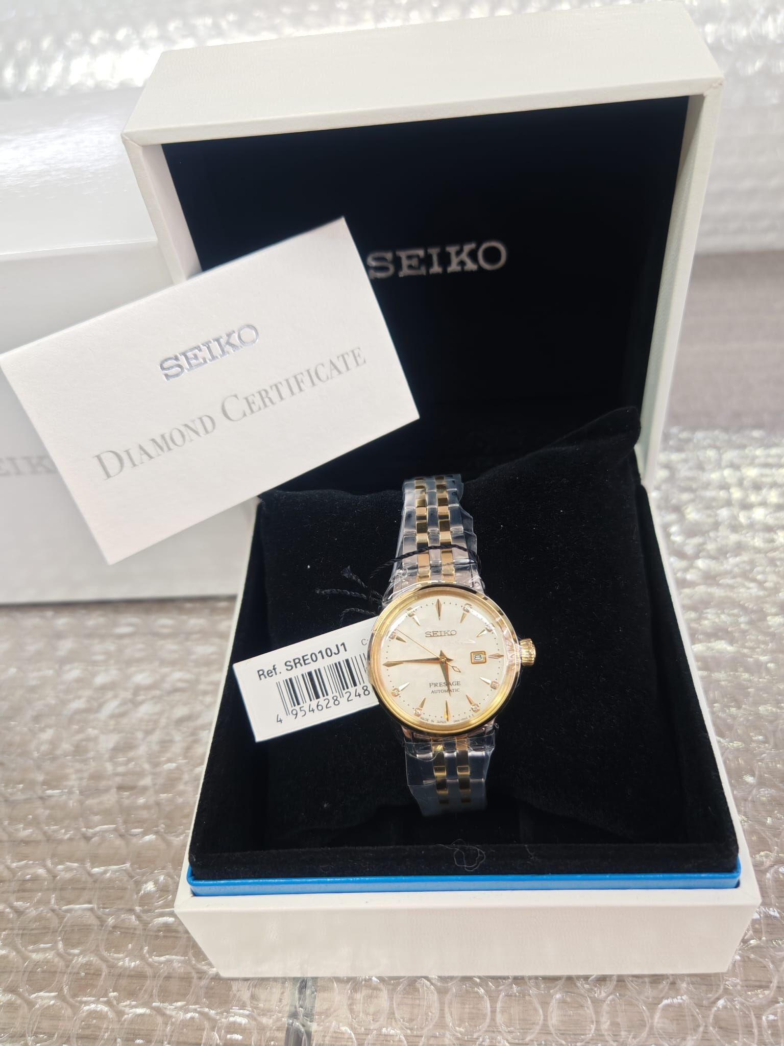 Seiko Presage Cocktail Time 日本製 女士腕錶  SRE010J1 SRE010  Time Diamond Twist 香檳色錶盤 鑽石扭紋自動女士腕錶