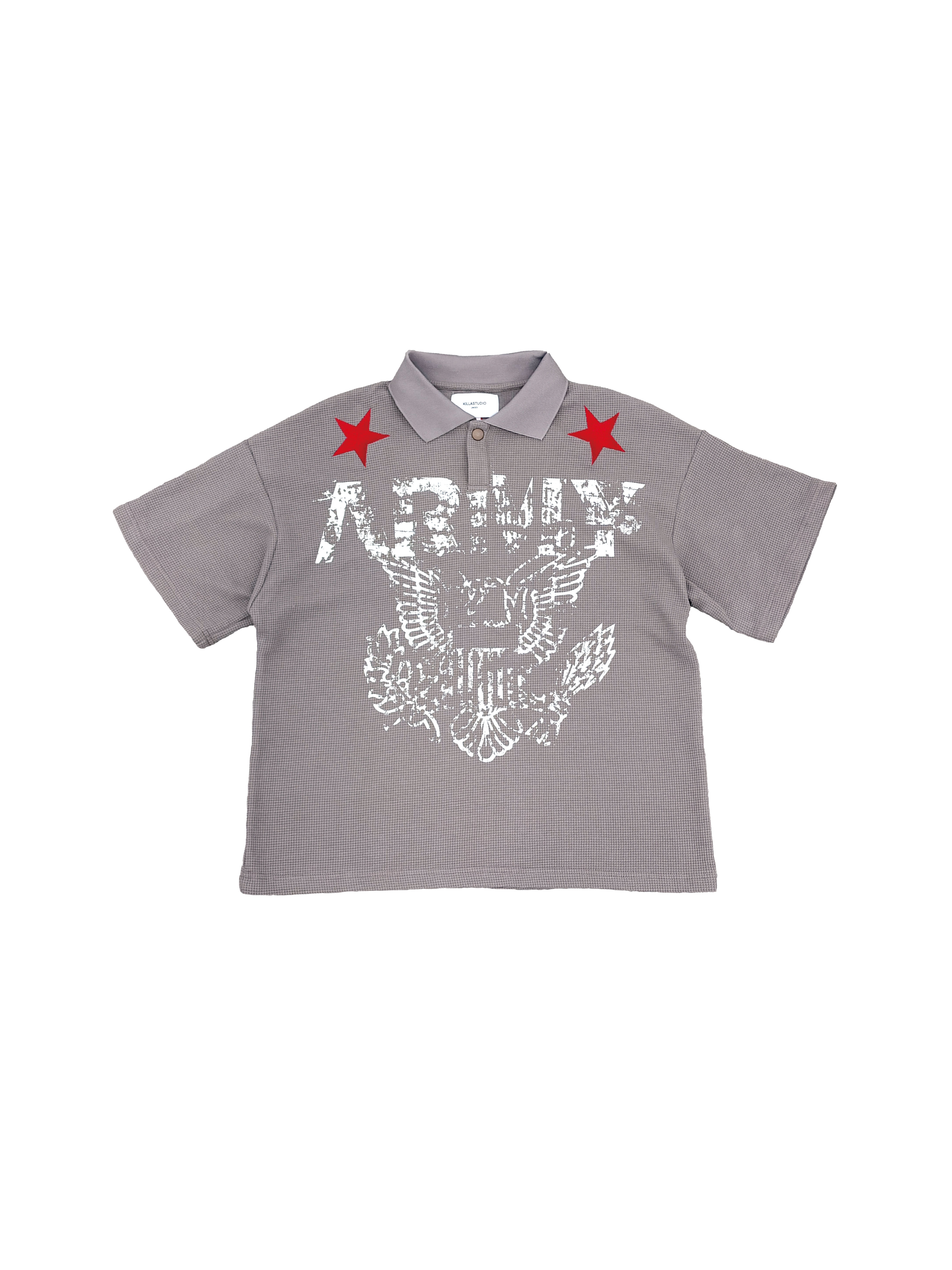 【車庫服飾】FASHION KILLASYSTEM ARMY WAFFLE POLO SHIRT
