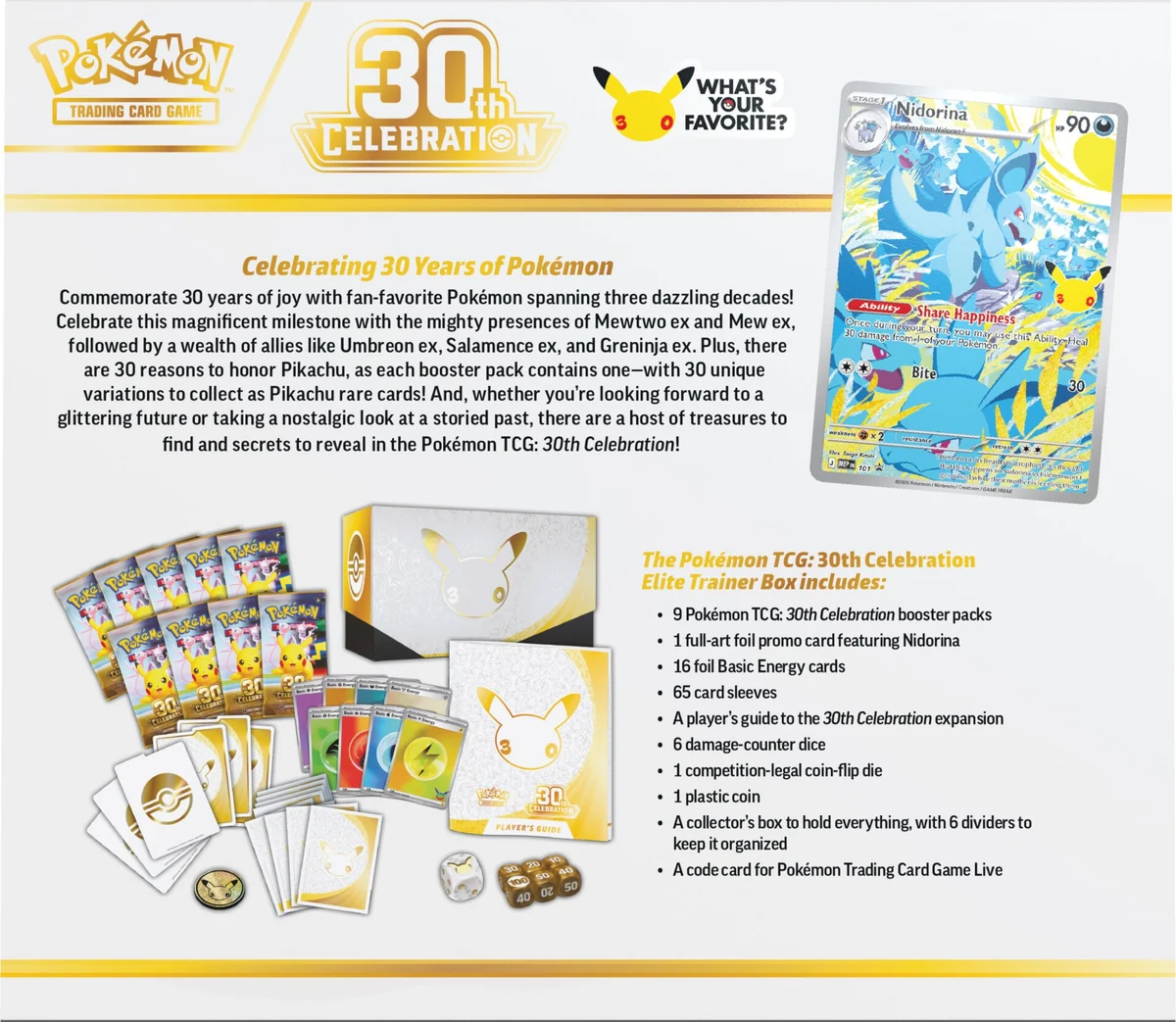 Pokémon TCG: 30th Celebration Elite Trainer Box