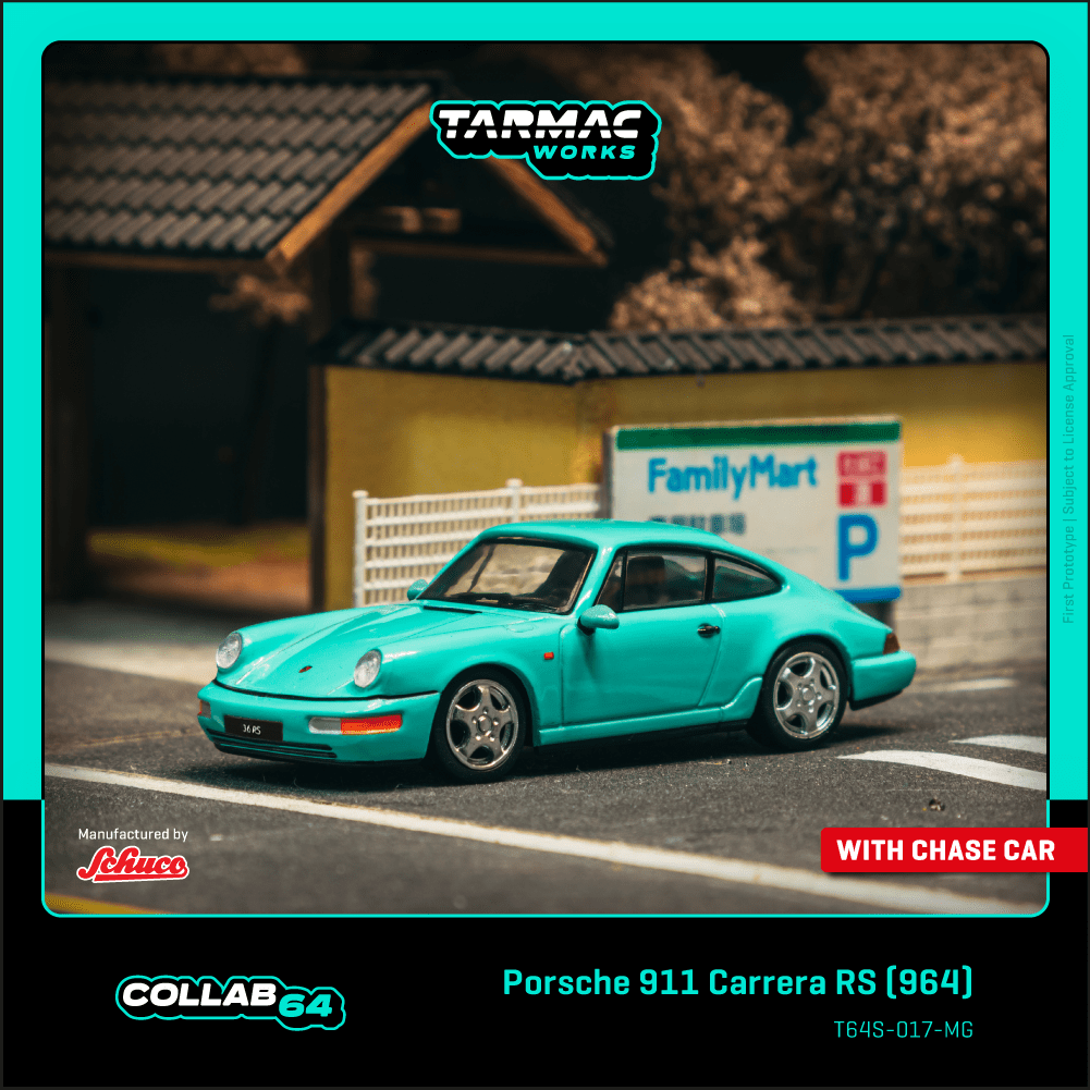 Tarmac Works 1/64 Porsche 911 Carrera RS (964) 薄荷綠色版