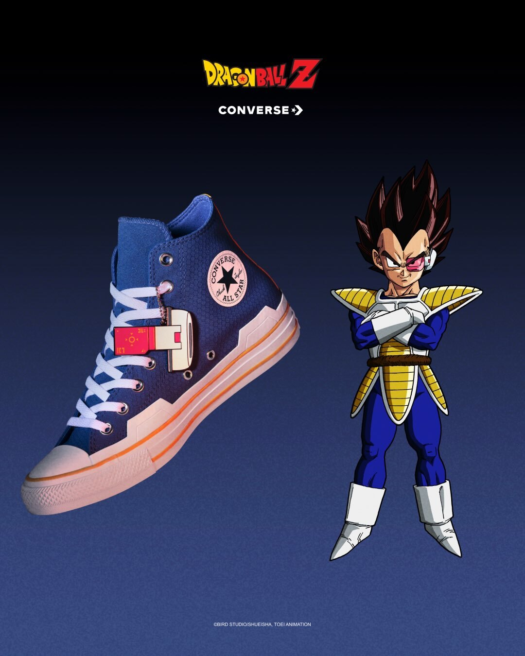 CONVERSE X DRAGON BALL Z CHUCK TAYLOR ALL STAR VEGETA 七龍珠聯名 達爾 藍白色 A21843C