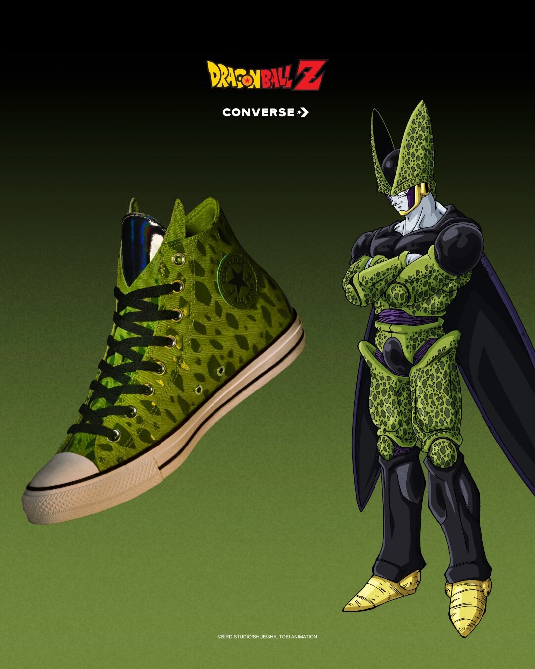 CONVERSE X DRAGON BALL Z CHUCK TAYLOR ALL STAR CELL 七龍珠聯名 賽魯 綠白色 A21845C