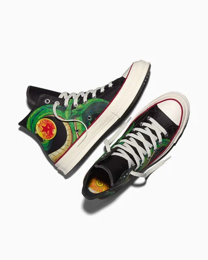 CONVERSE X DRAGON BALL Z CHUCK TAYLOR ALL STAR SHENRON 七龍珠聯名 神龍 黑綠色 A21841C