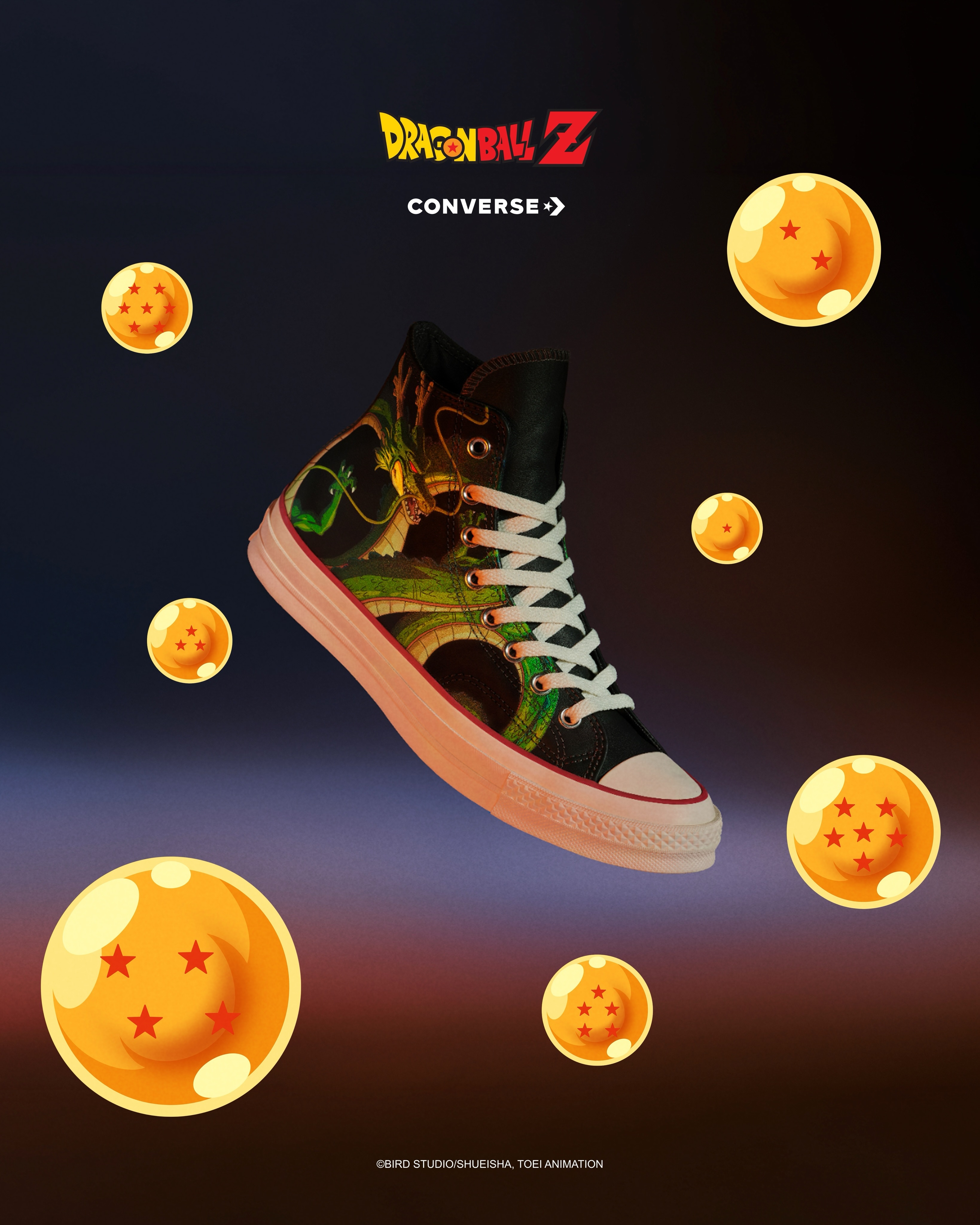 CONVERSE X DRAGON BALL Z CHUCK TAYLOR ALL STAR SHENRON 七龍珠聯名 神龍 黑綠色 A21841C