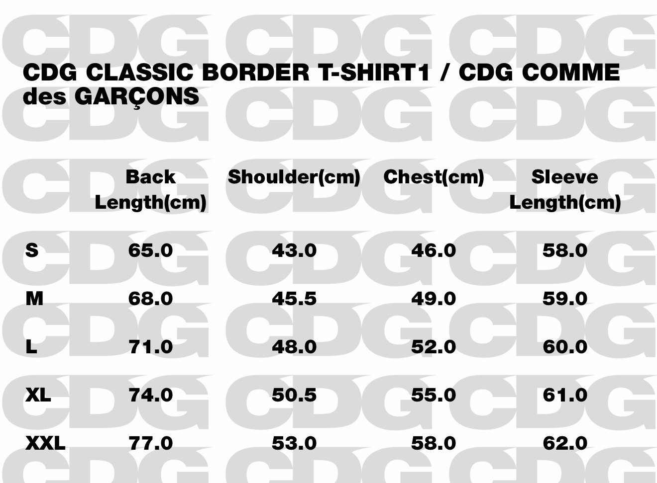 CDG CLASSIC BORDER T-SHIRT1 / CDG COMME des GARÇONS
