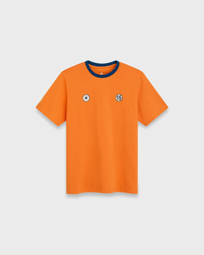 CONVERSE X DRAGON BALL Z GOKU T-SHIRT 七龍珠聯名 悟空 橘白色 短TEE CVM6T639-J6C