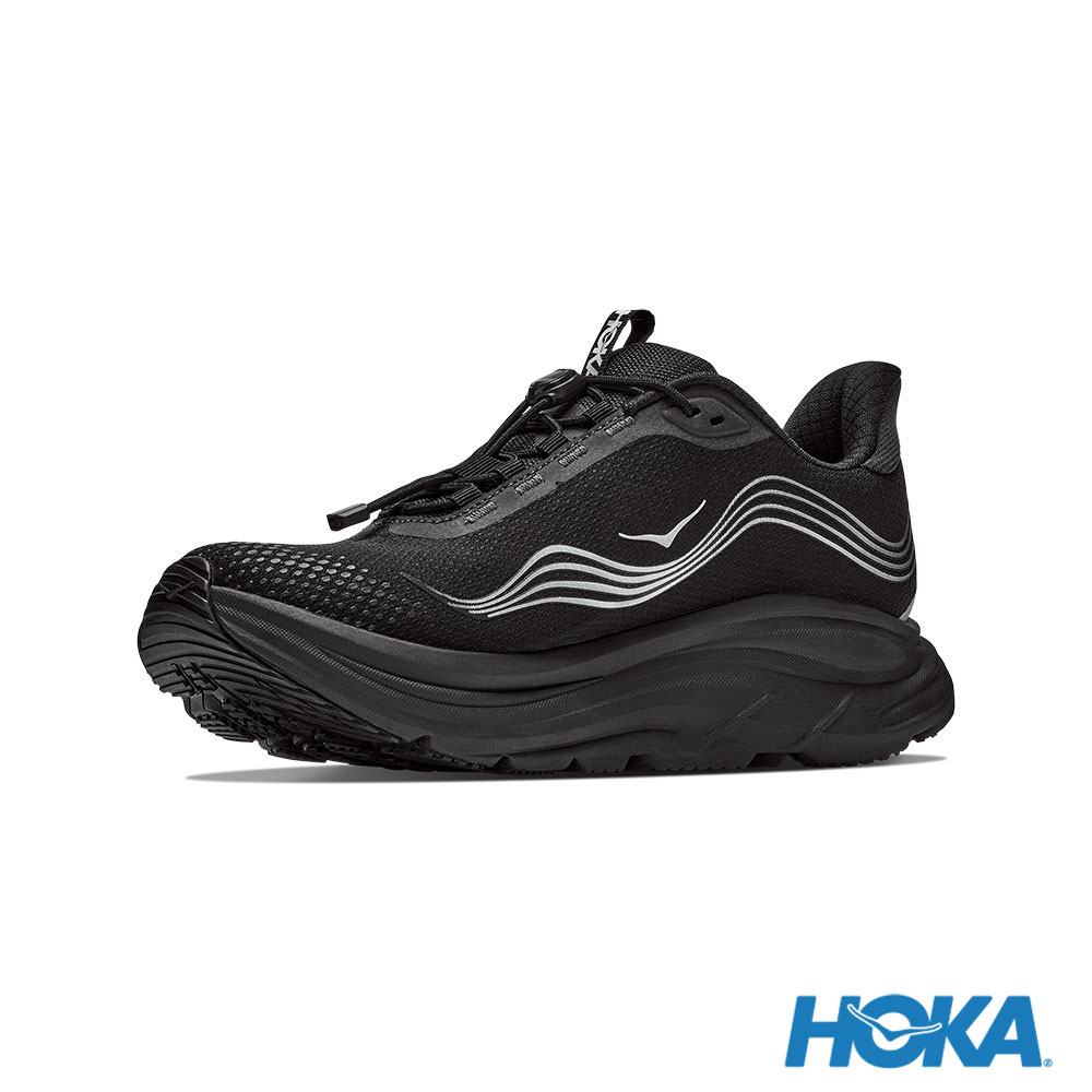 HOKA ONE ONE 男 Clifton 11 GTX Wide 寬楦防水路跑鞋 黑