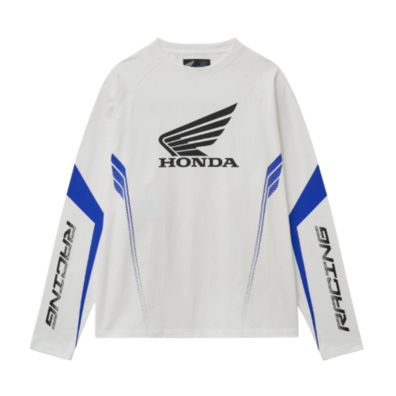 【代購】HONDA PHYPS MOTORCYCLE Motorcycle Loose Fit Long Sleeve White｜寬鬆版型白色長袖T恤