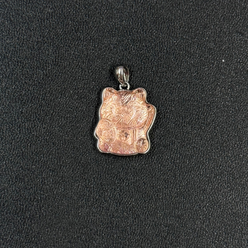 HKAG0912-020 天鐵貓吊咀 17*21mm 玫瑰金 (A20)