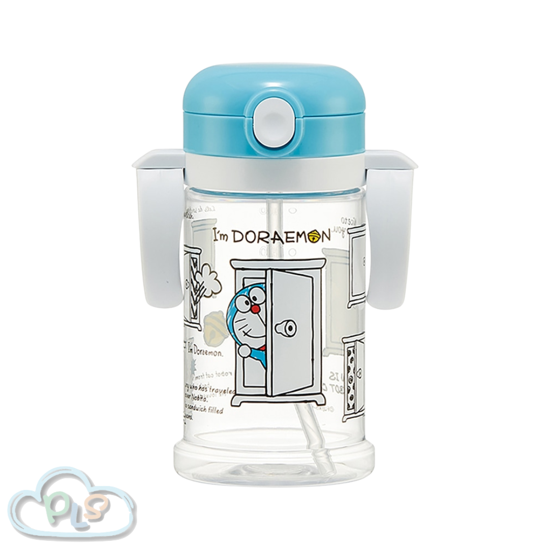 折疊式雙把手水壺（及附肩帶吸管）（370ml） I’m Doraemon Skater 白色 #23088-1