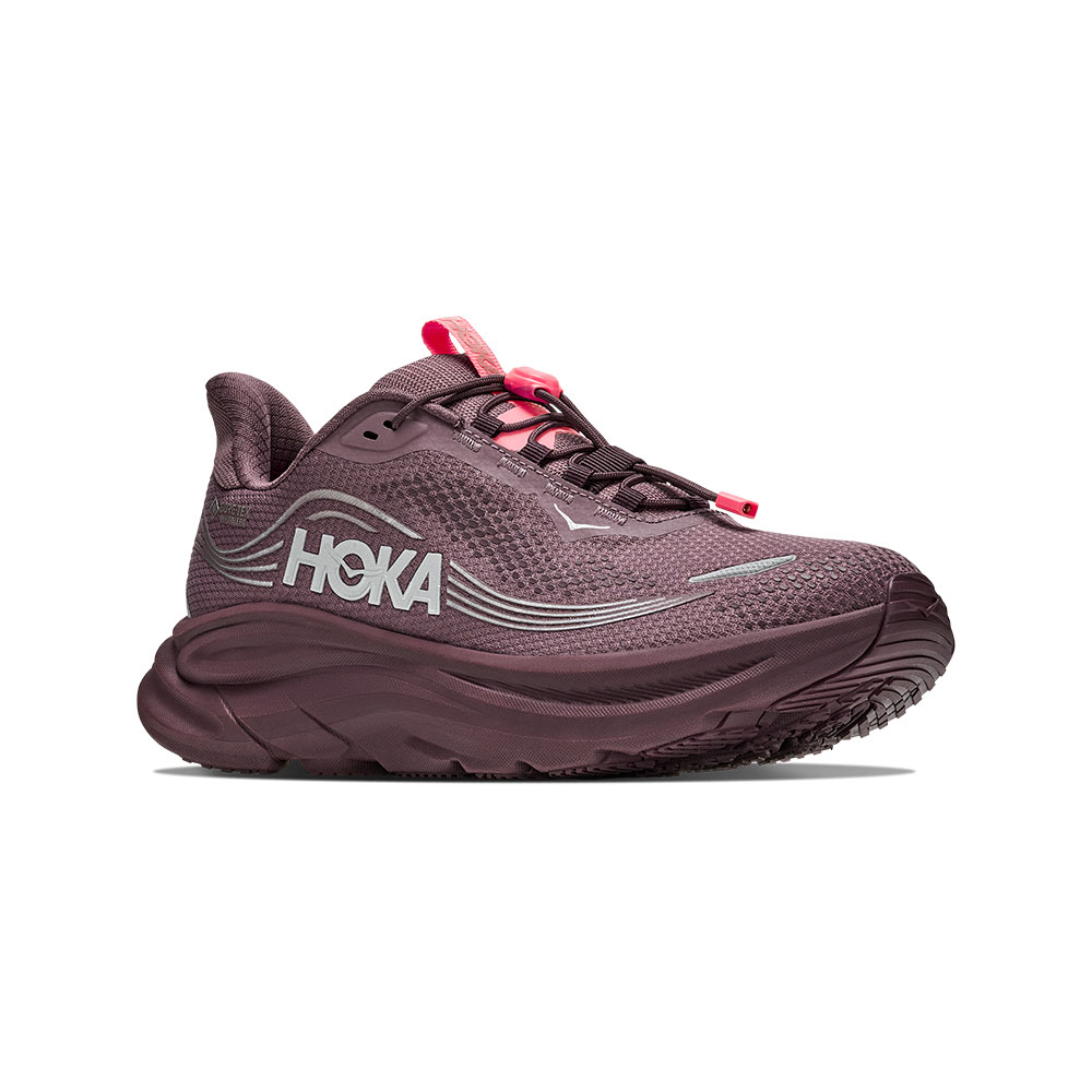 HOKA ONE ONE 女 Clifton 11 GTX Wide 寬楦防水路跑鞋 錦葵紫
