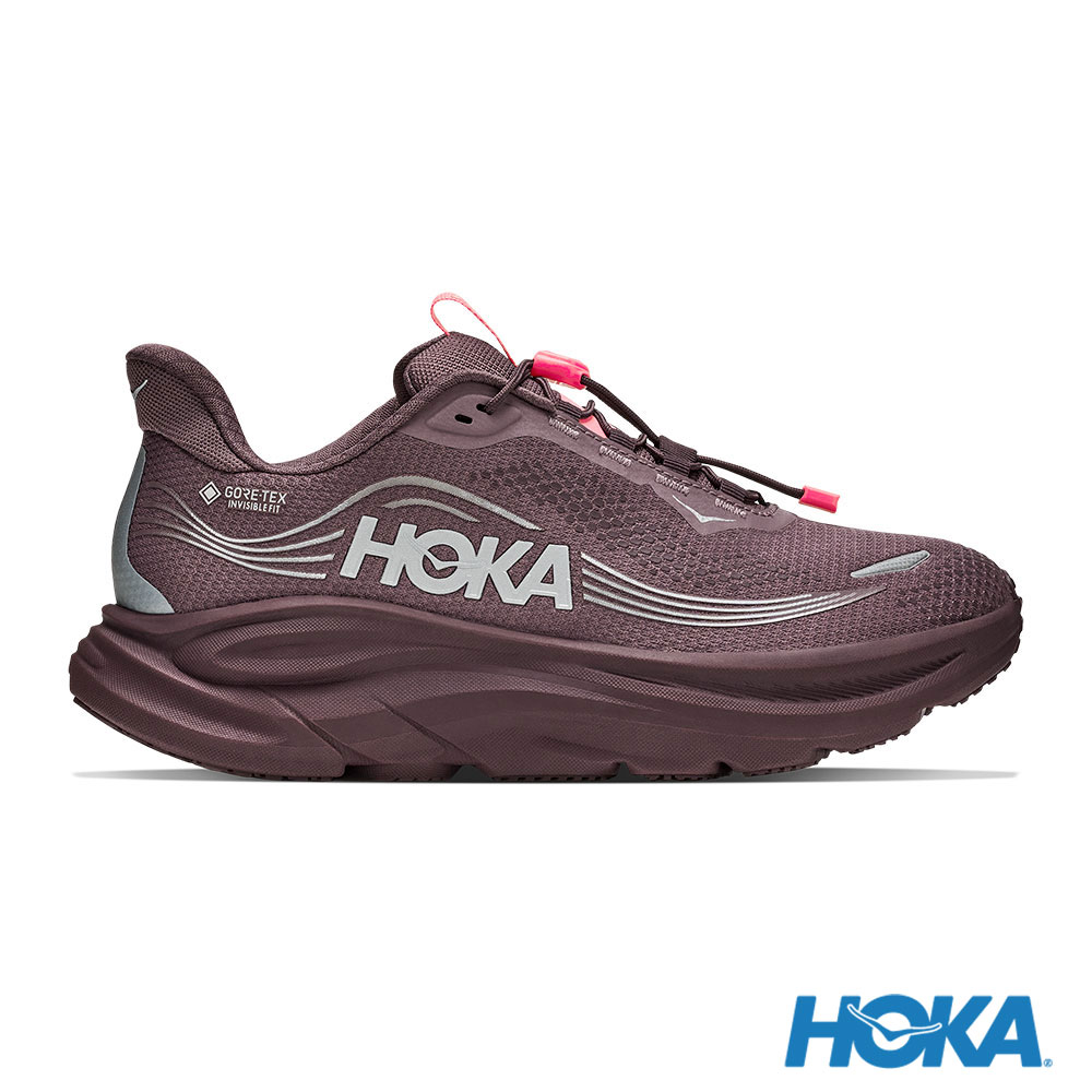 HOKA ONE ONE 女 Clifton 11 GTX Wide 寬楦防水路跑鞋 錦葵紫