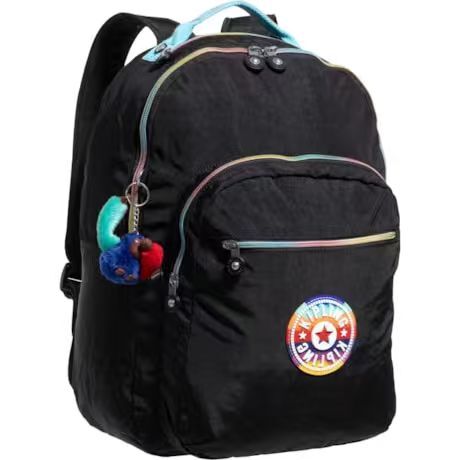 【預購】KIPLING N091220 Seoul 大號雙肩包 (黑色/彩虹)
