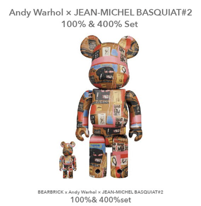 【APAIR】出清 BE@RBRICK BASQUIAT x ANDY WARHOL 巴斯奇亞 安迪沃夫 第四代 400% 100%